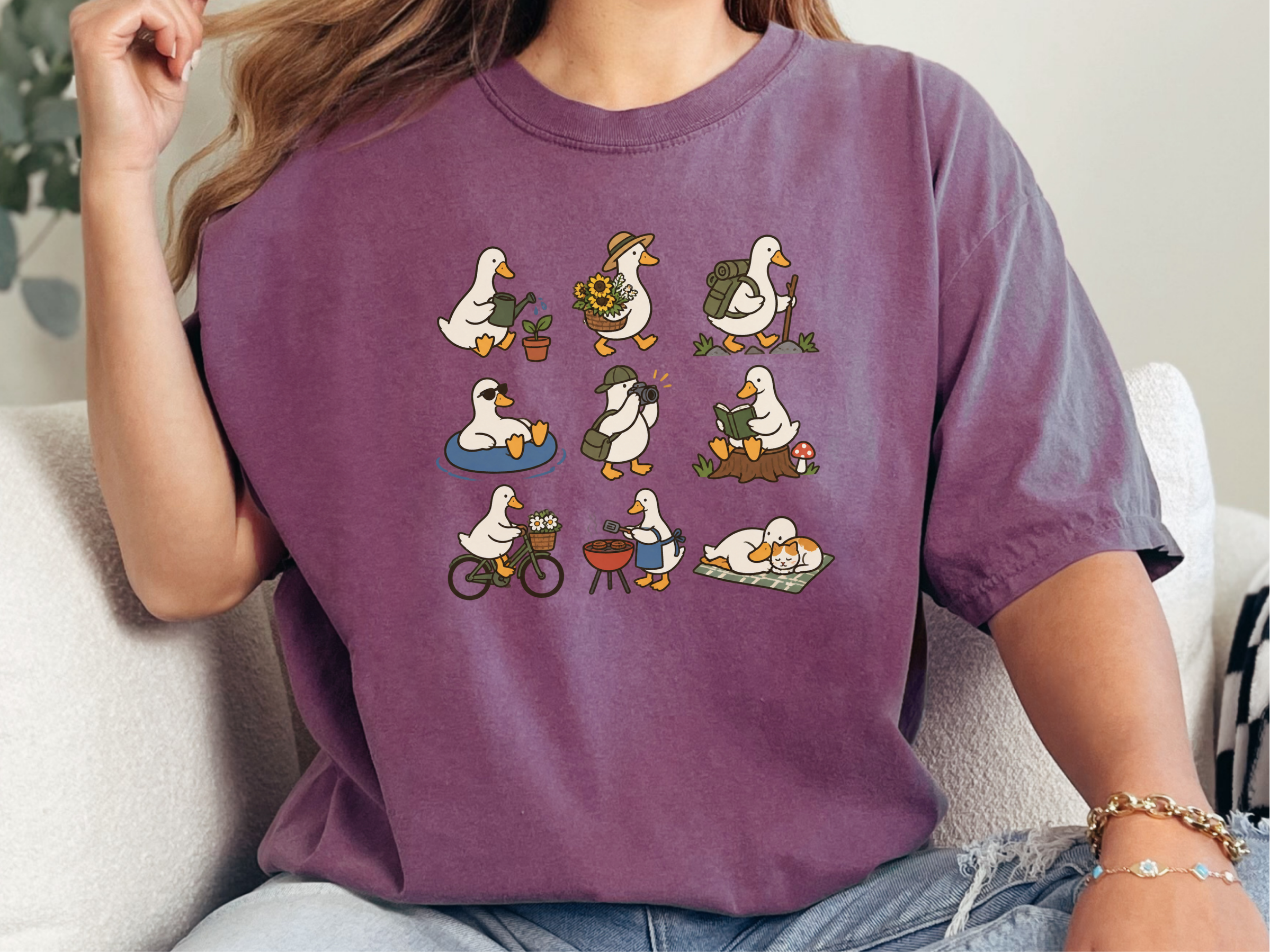 Whimsical White Duck Hobby Collection funny shirt - photo 6