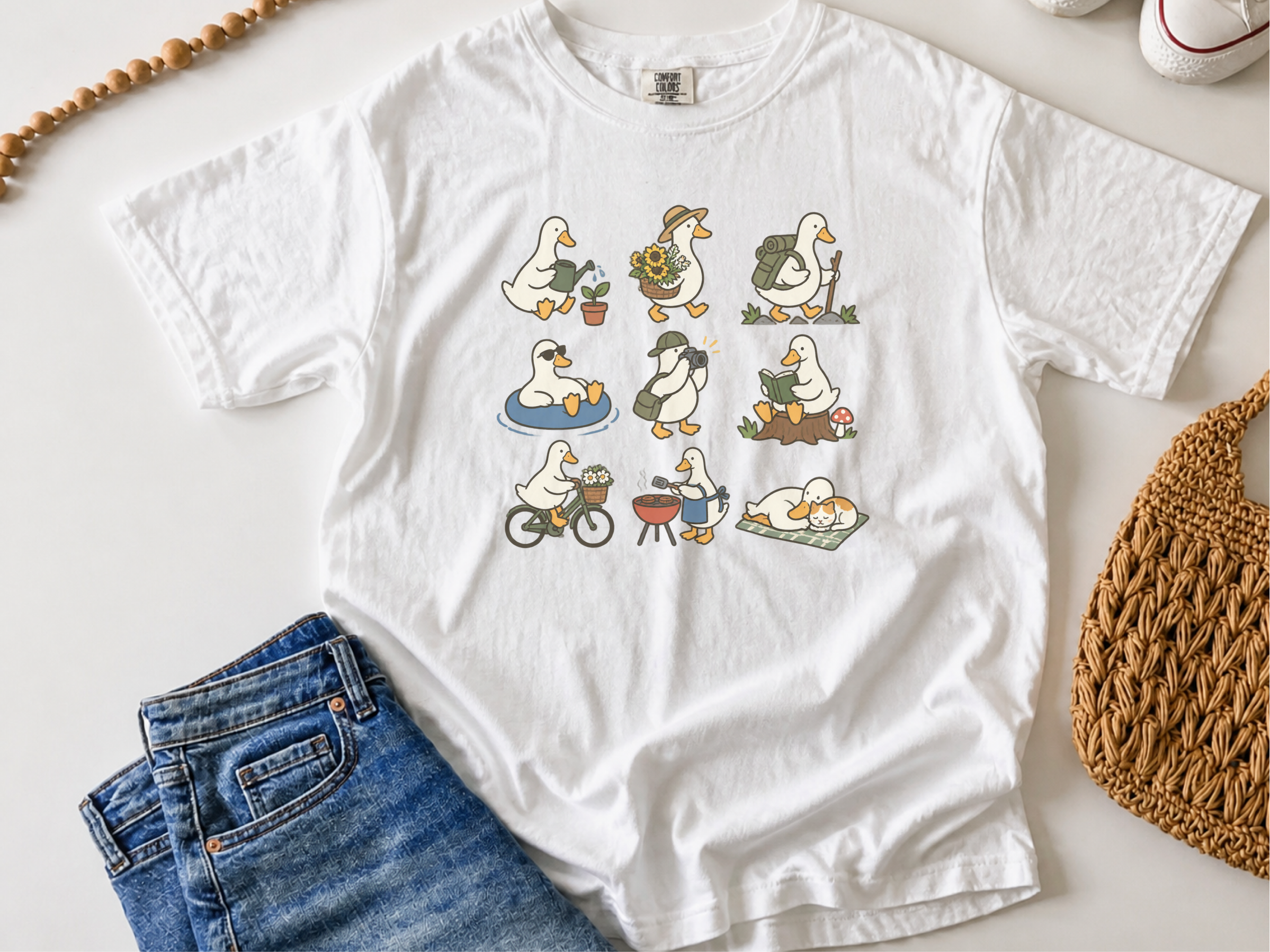 Whimsical White Duck Hobby Collection funny shirt - photo 2