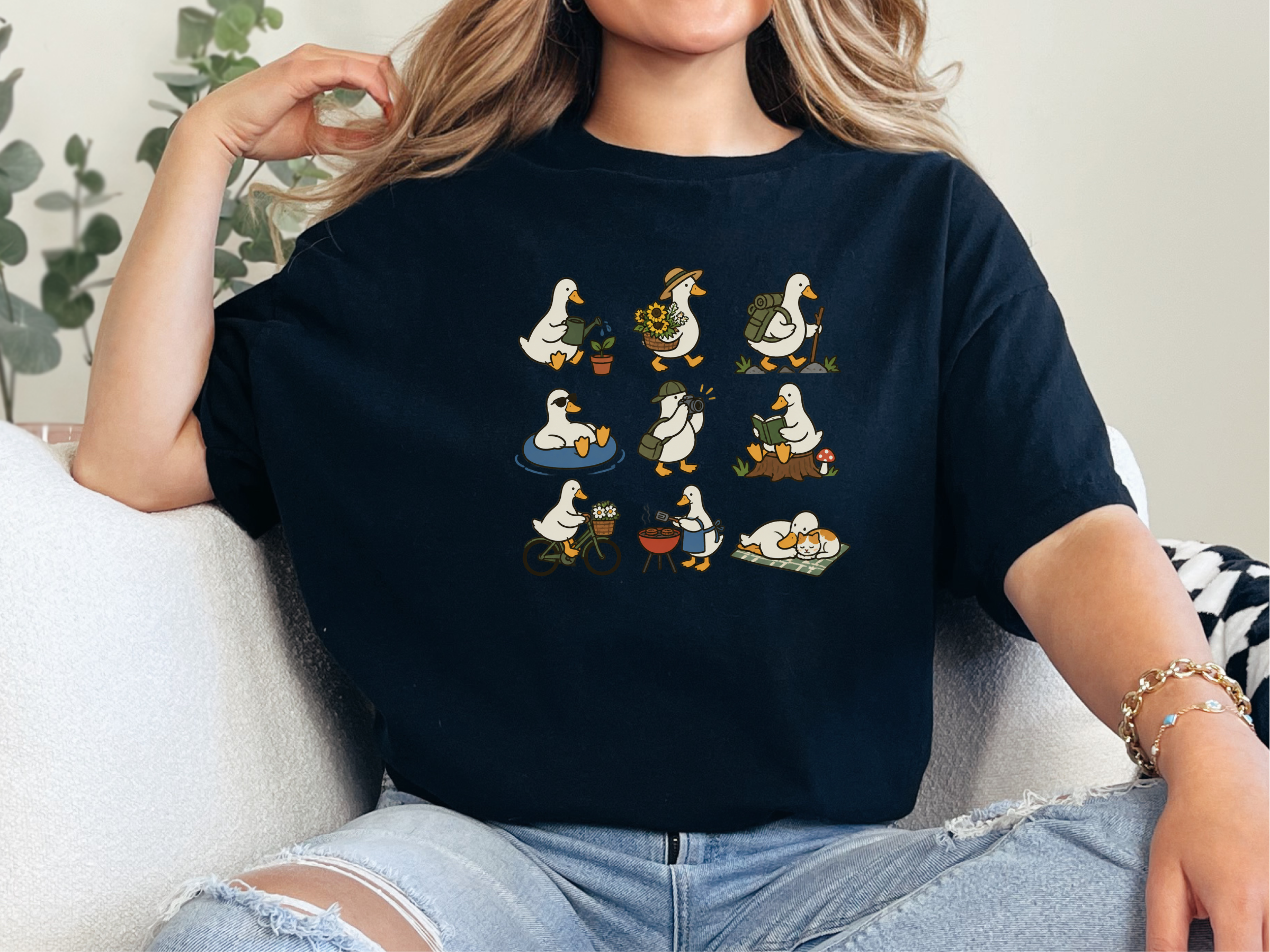 Whimsical White Duck Hobby Collection funny shirt - photo 3