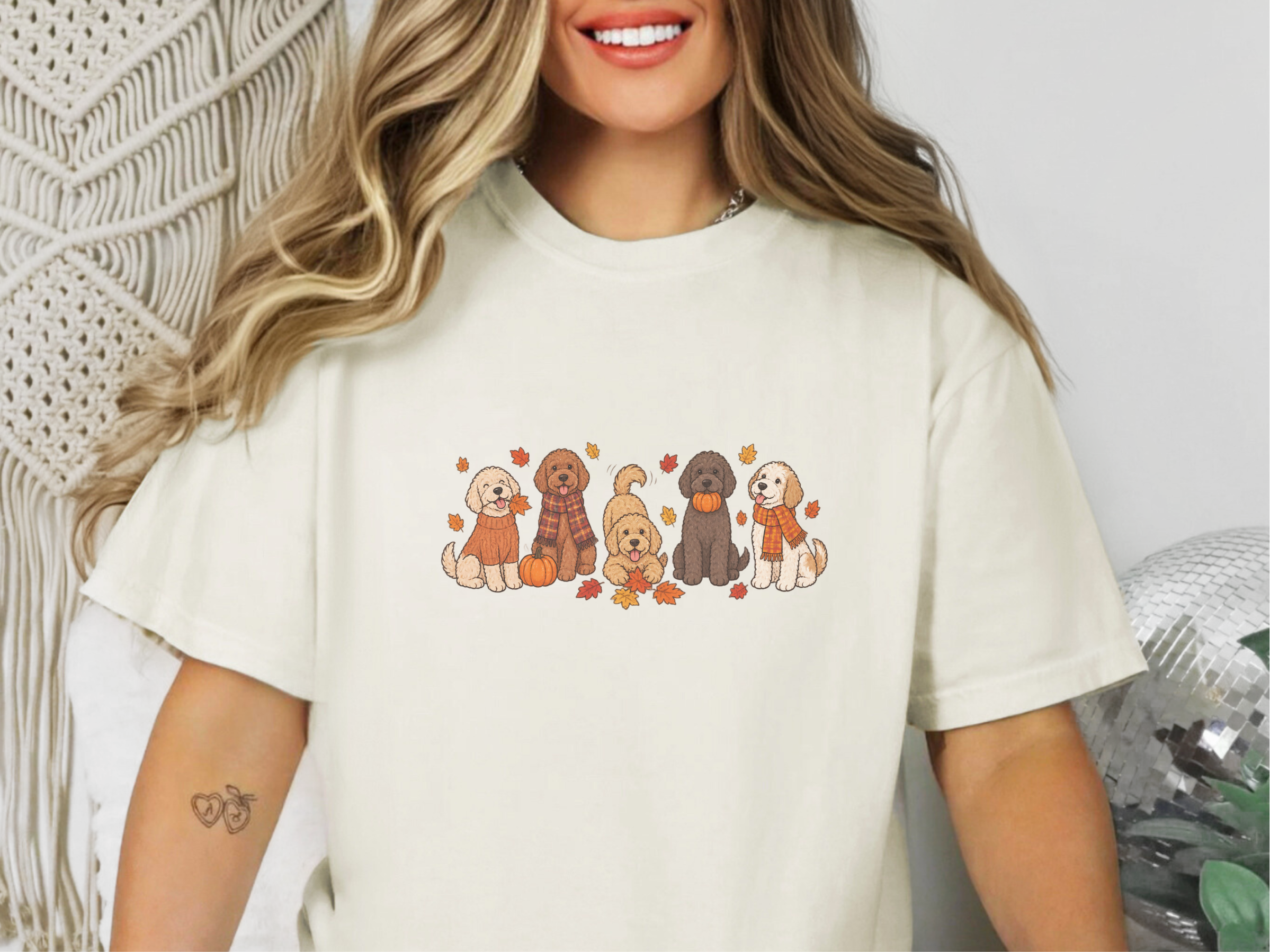 Autumn Goldendoodles Lineup doodle dog shirt - photo 8