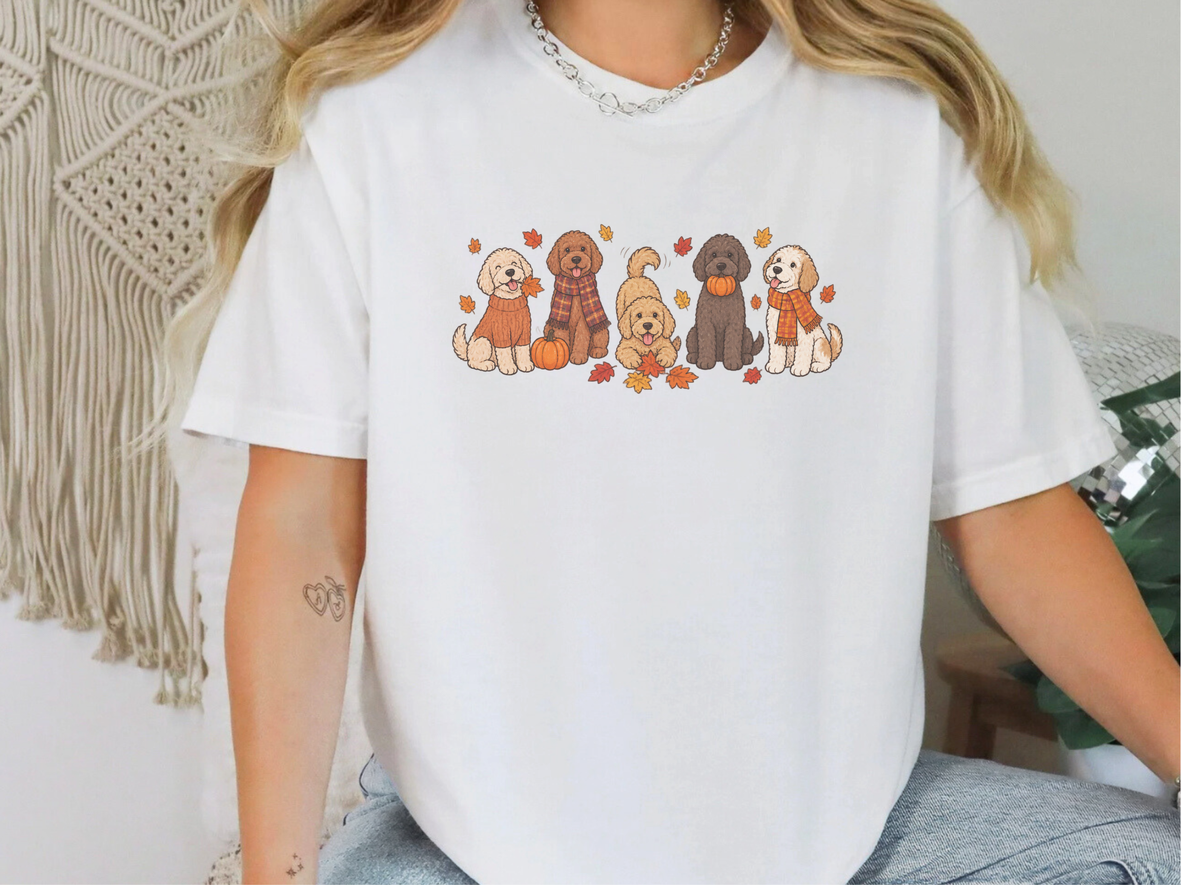 Autumn Goldendoodles Lineup doodle dog shirt - photo 3