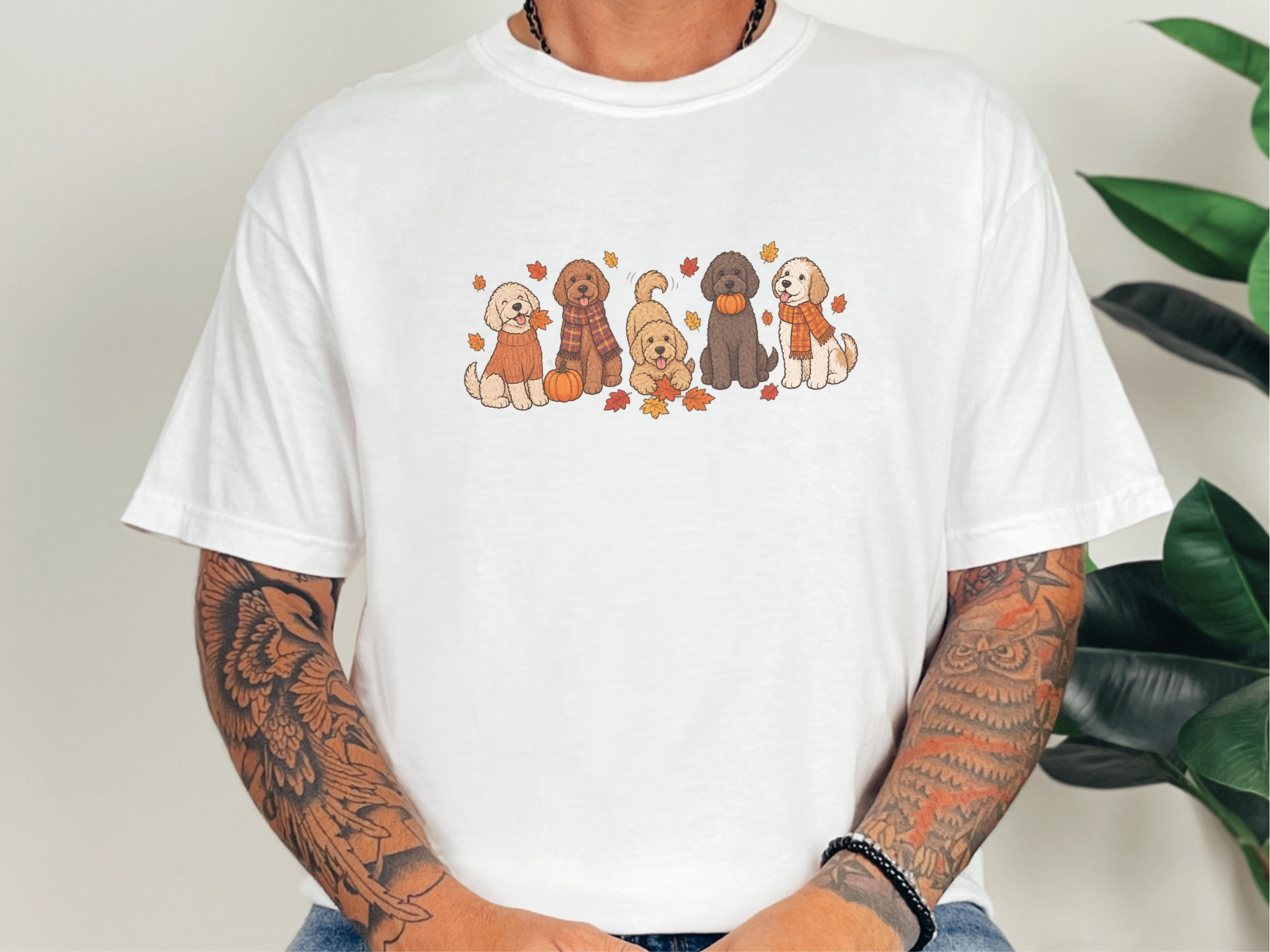 Autumn Goldendoodles Lineup doodle dog shirt - photo 2