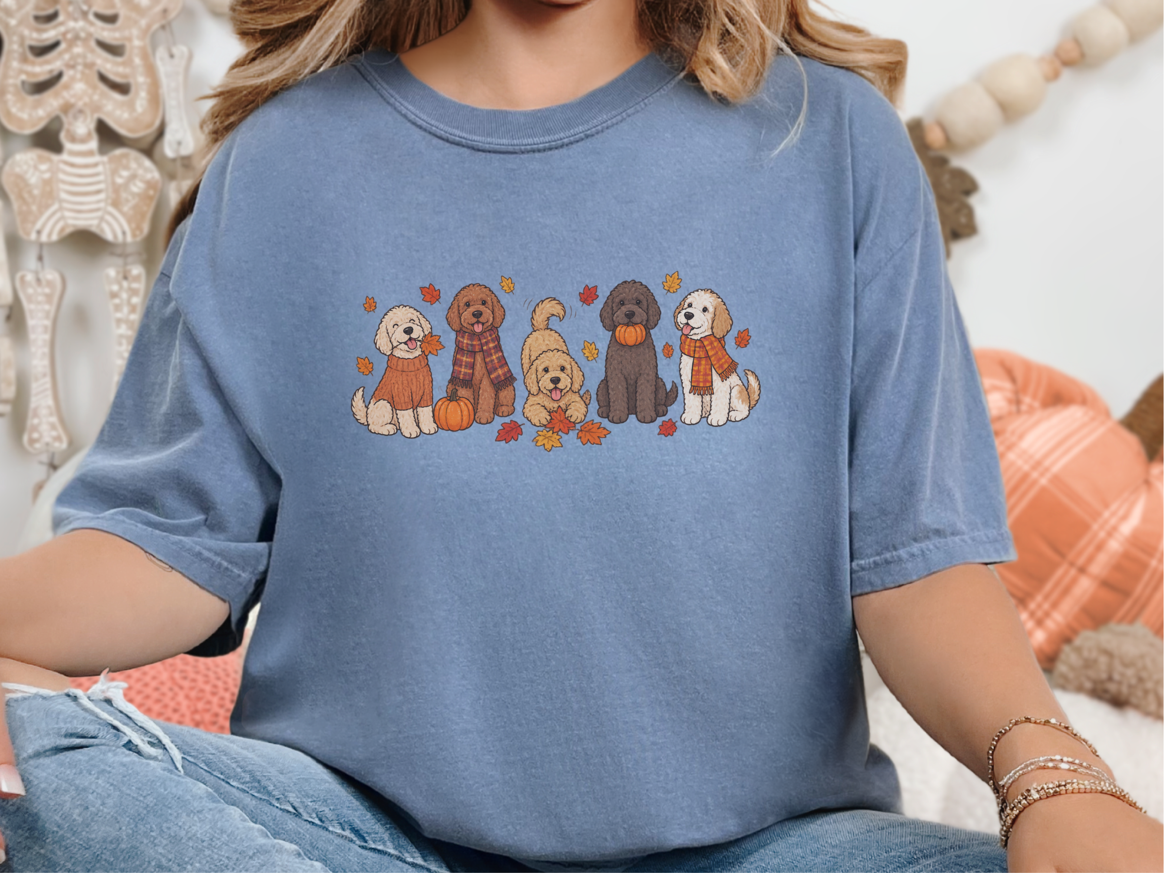 Autumn Goldendoodles Lineup doodle dog shirt - photo 6
