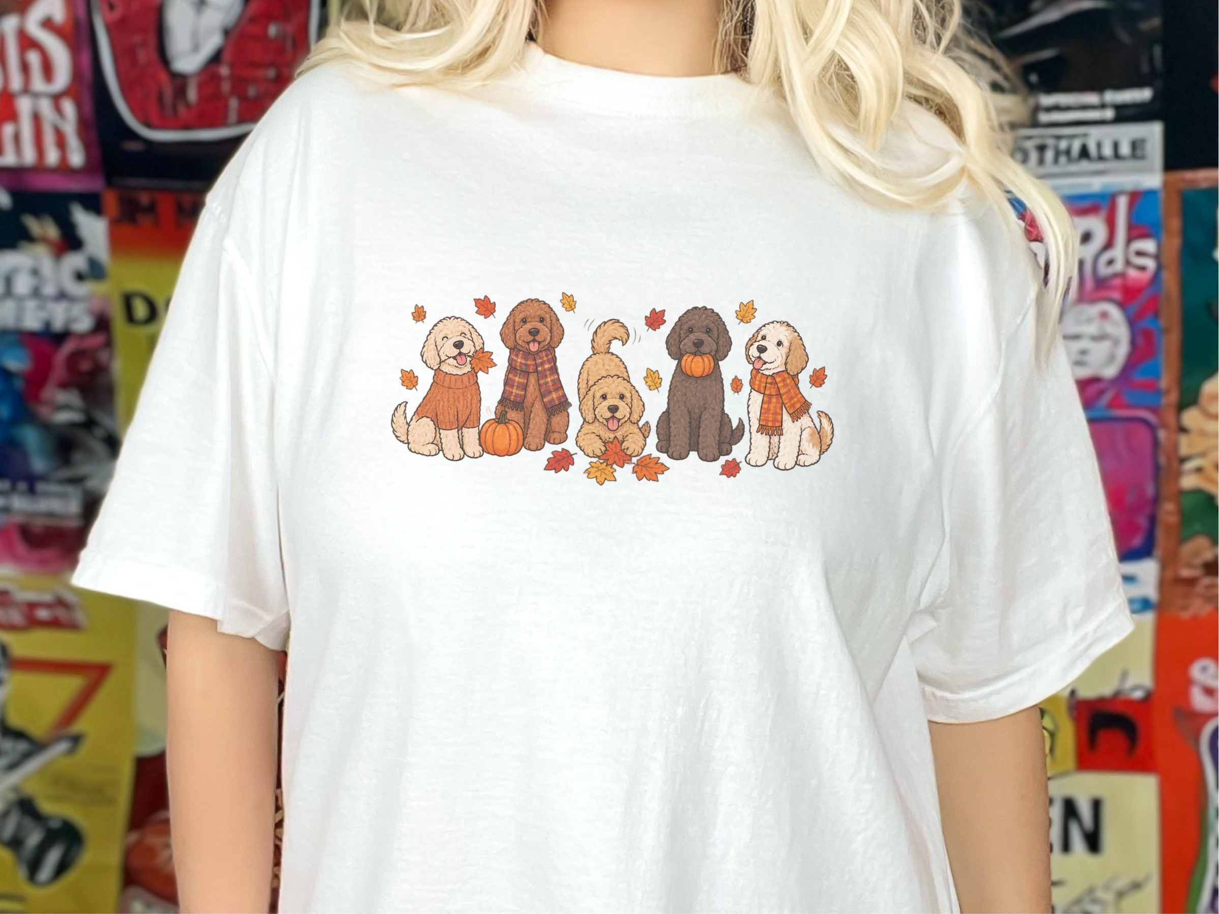 Autumn Goldendoodles Lineup doodle dog shirt - photo 1