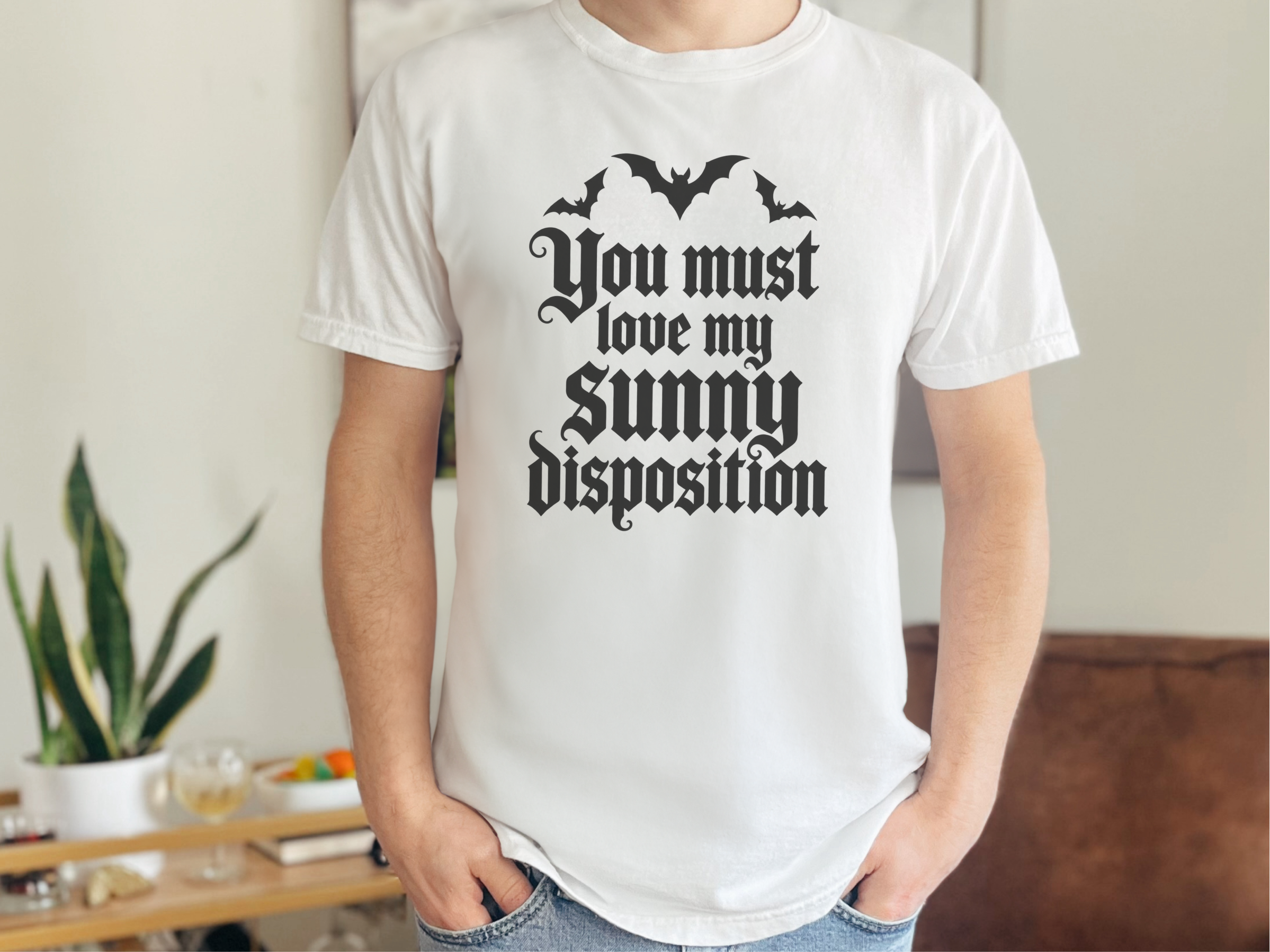 Sunny Disposition Gothic Bats funny shirt - photo 1