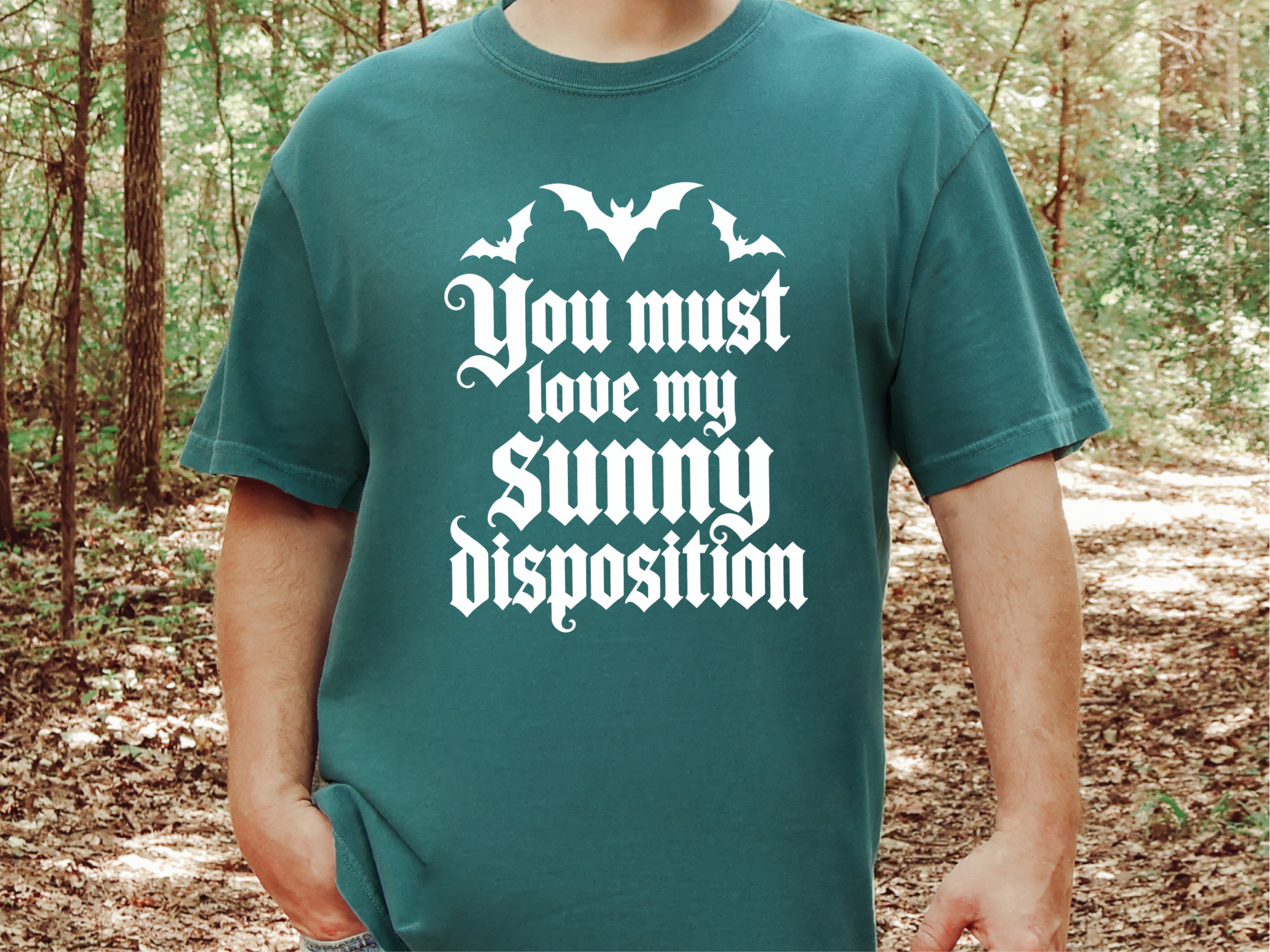 Sunny Disposition Gothic Bats funny shirt - photo 7