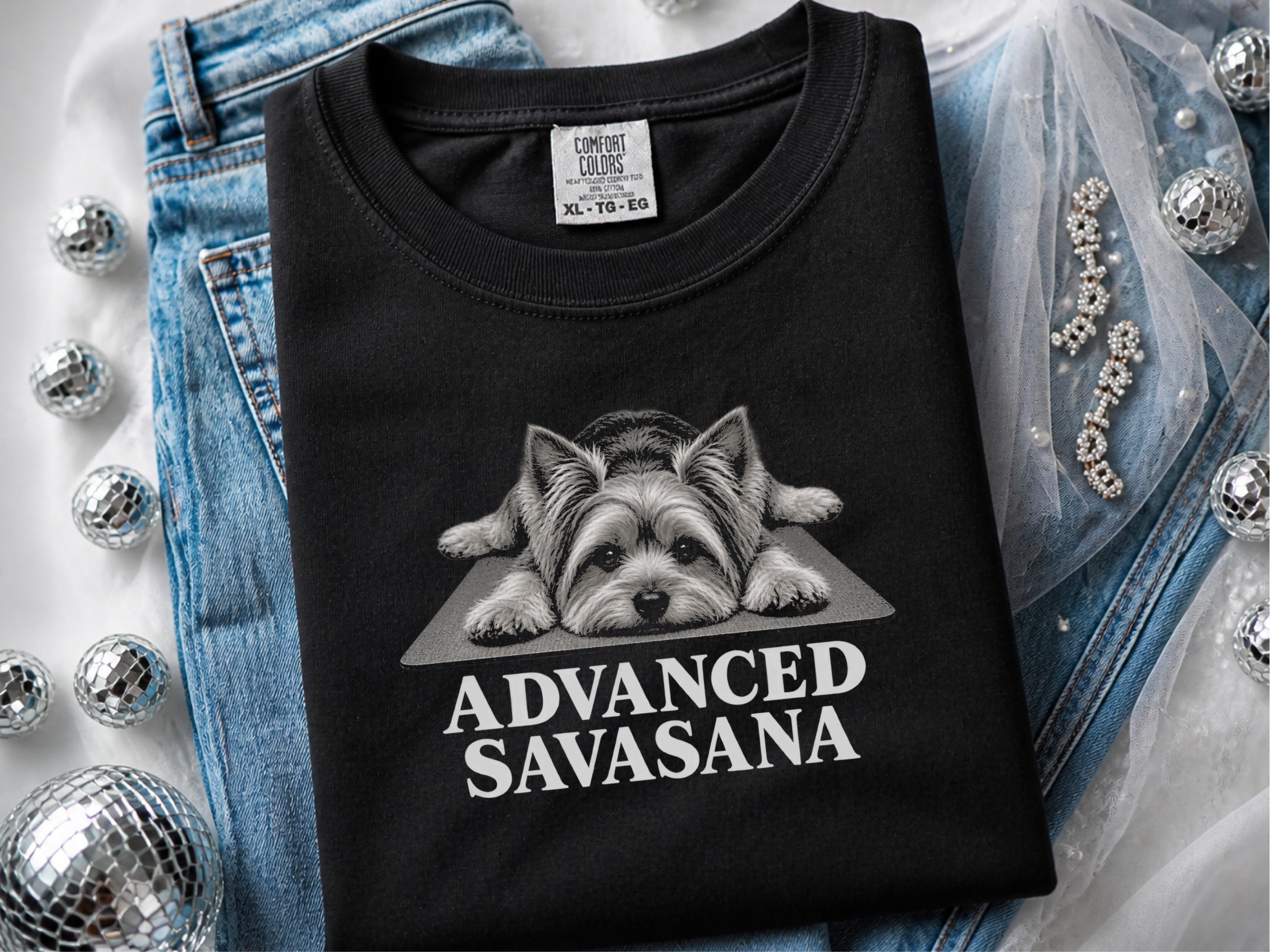 Yorkie Advanced Savasana Yoga