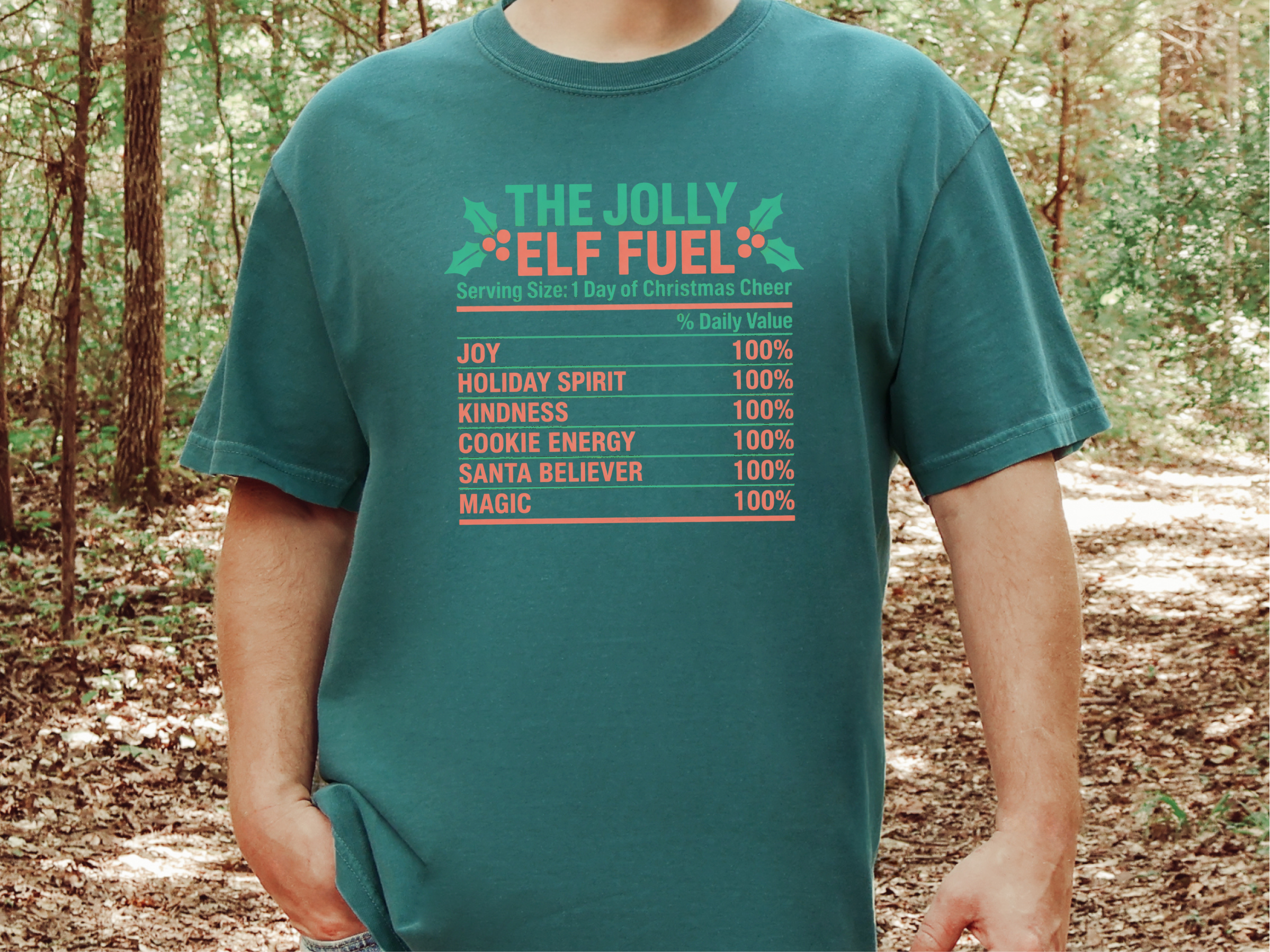Jolly Elf Fuel Nutrition Label funny shirt - photo 8