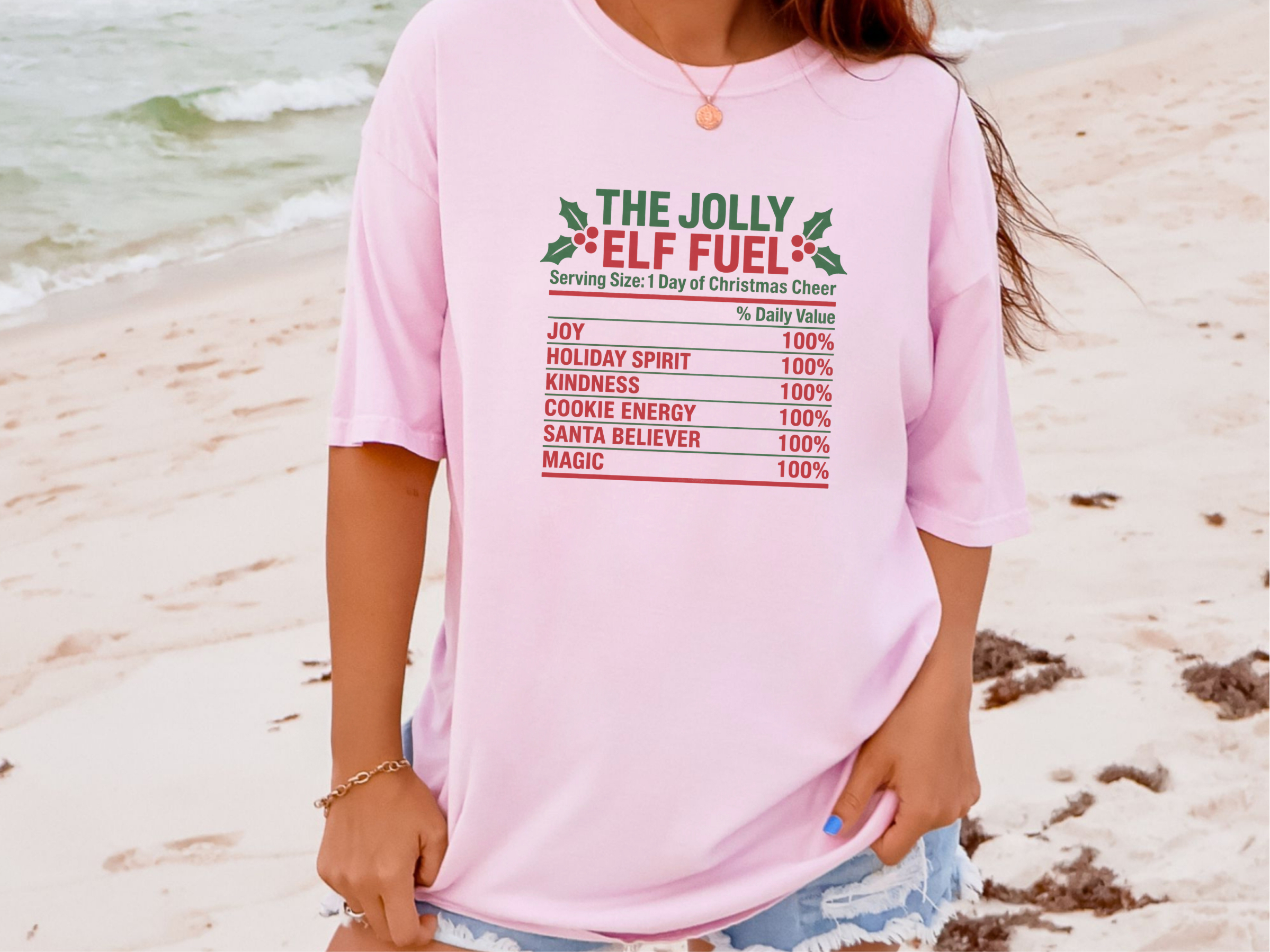 Jolly Elf Fuel Nutrition Label funny shirt - photo 5