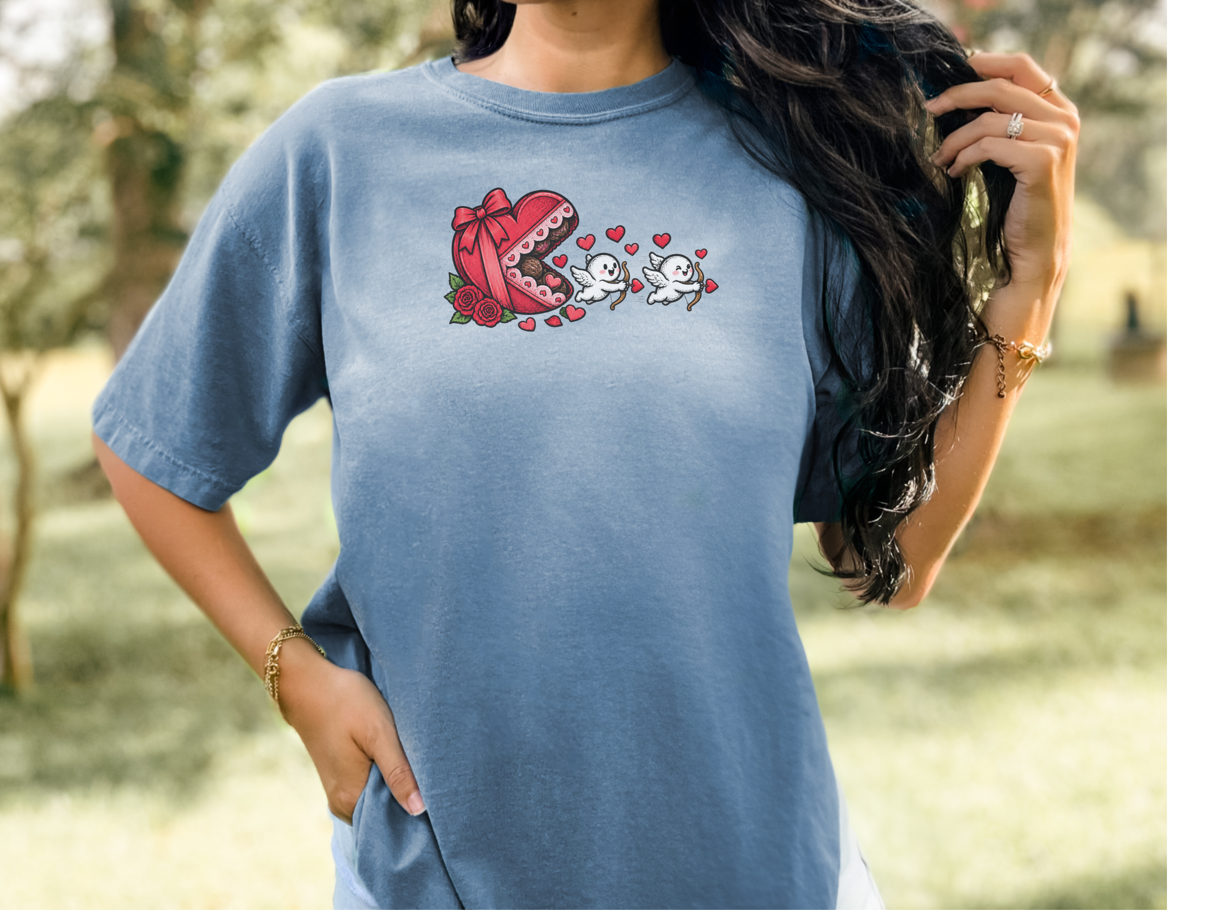 Cupid Cherubs Chocolate Heart funny shirt - photo 6