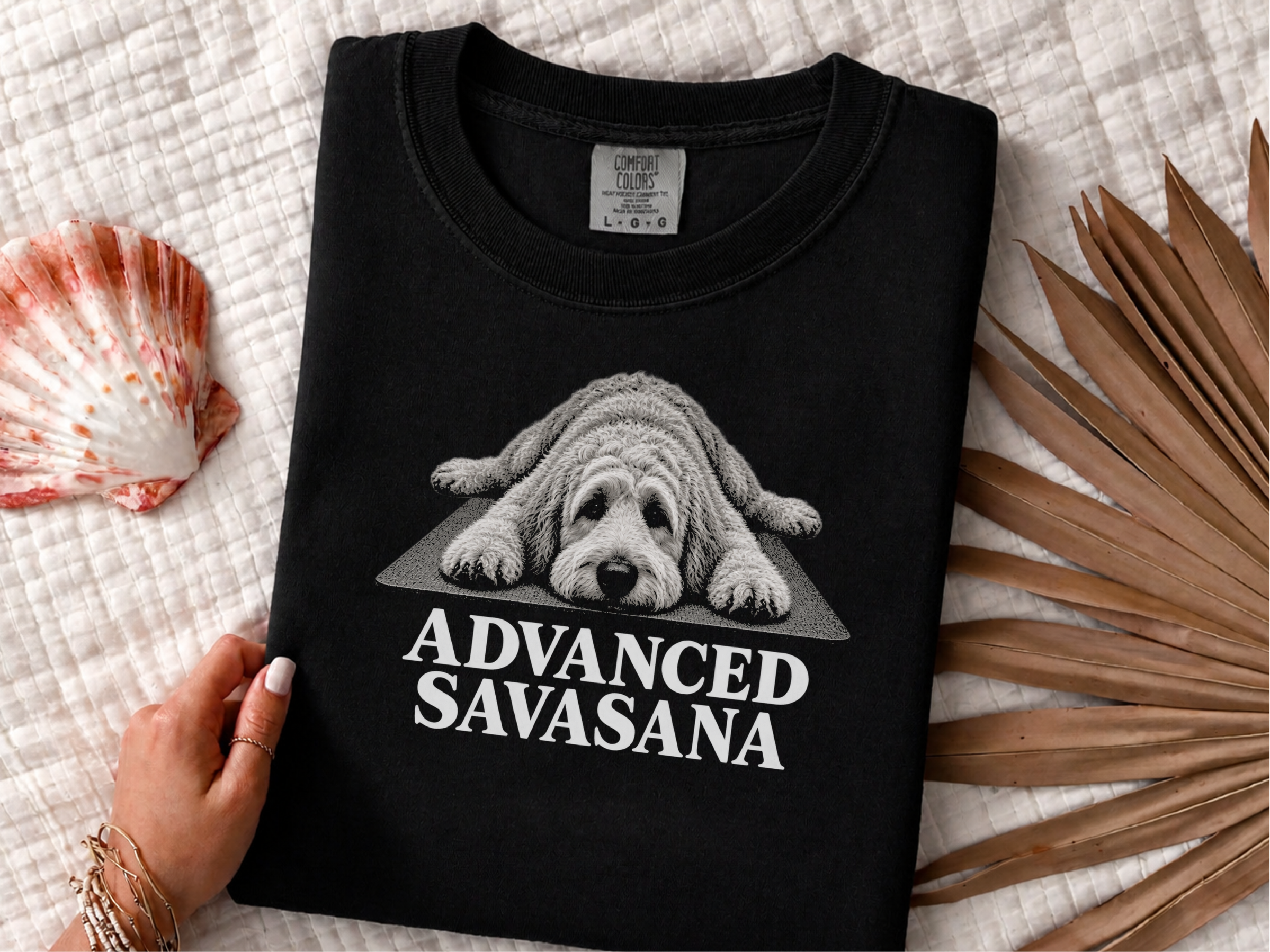 Advanced Savasana Goldendoodle Yoga