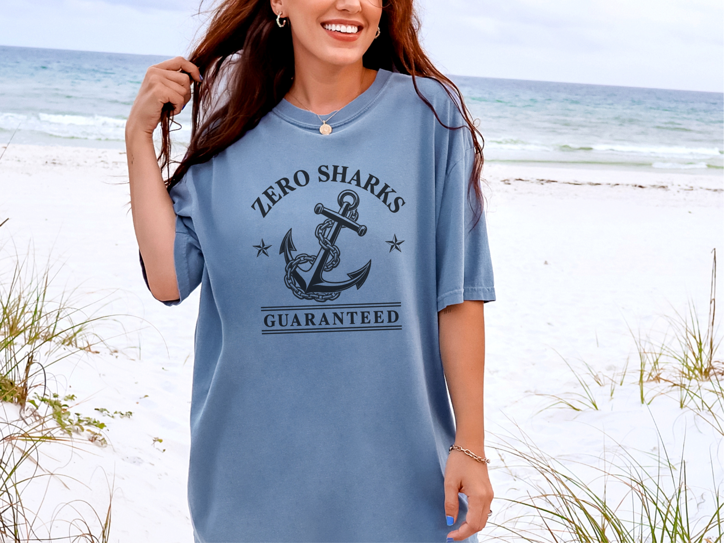Zero Sharks Guaranteed Anchor funny shirt - photo 7