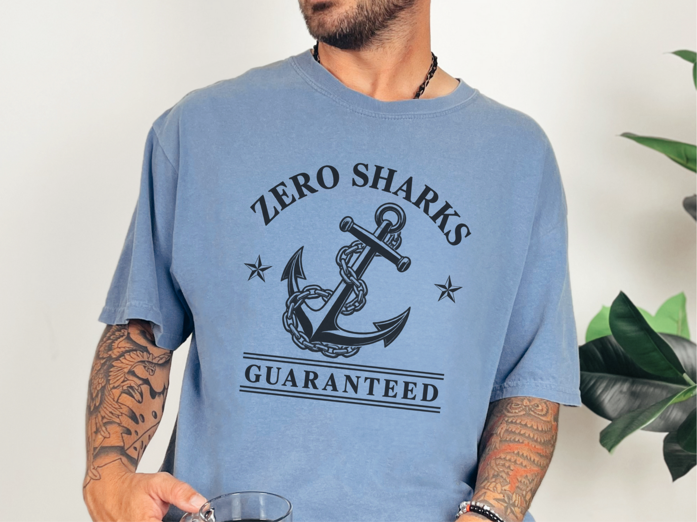 Zero Sharks Guaranteed Anchor funny shirt - photo 6
