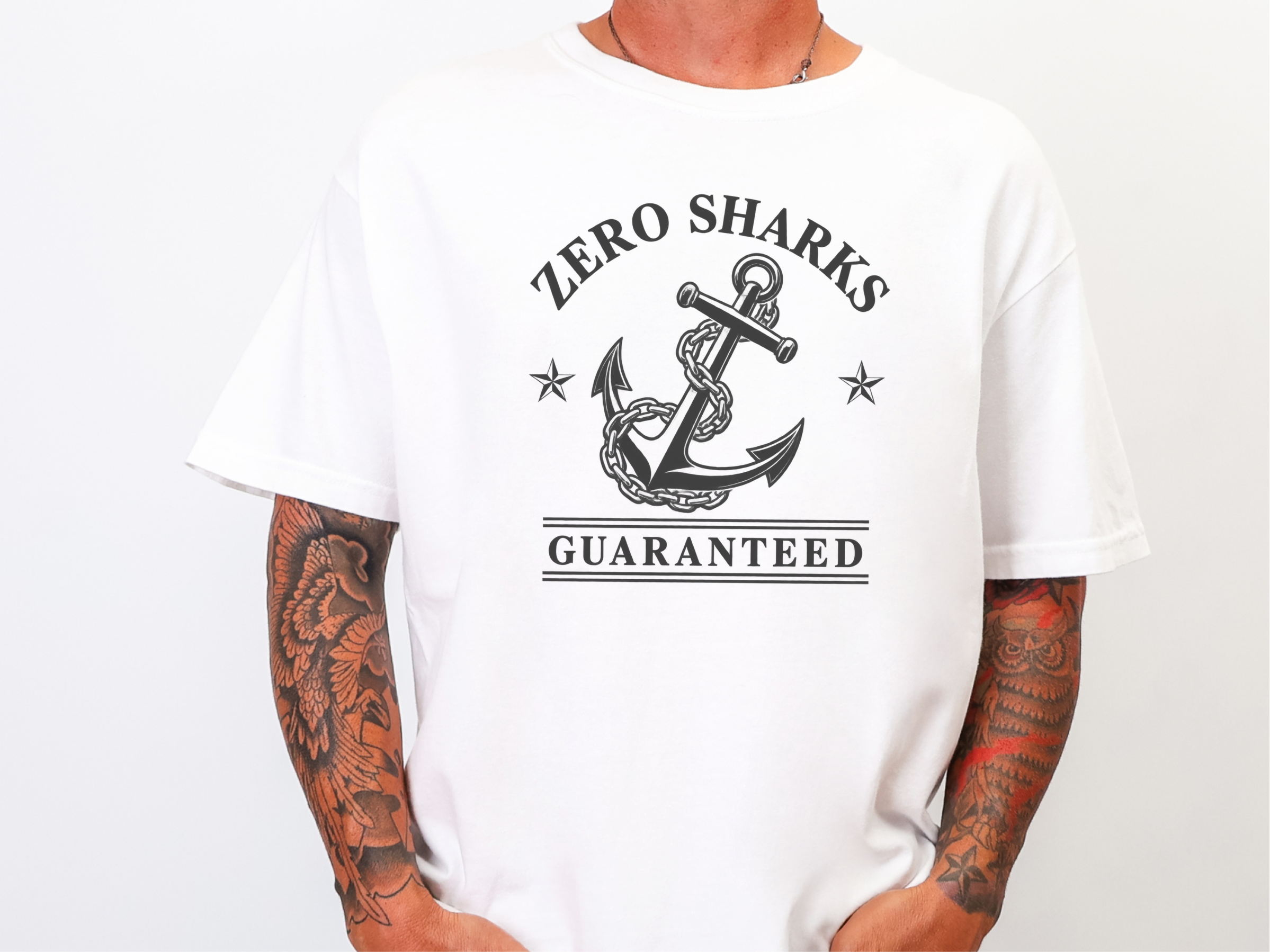 Zero Sharks Guaranteed Anchor funny shirt - photo 2