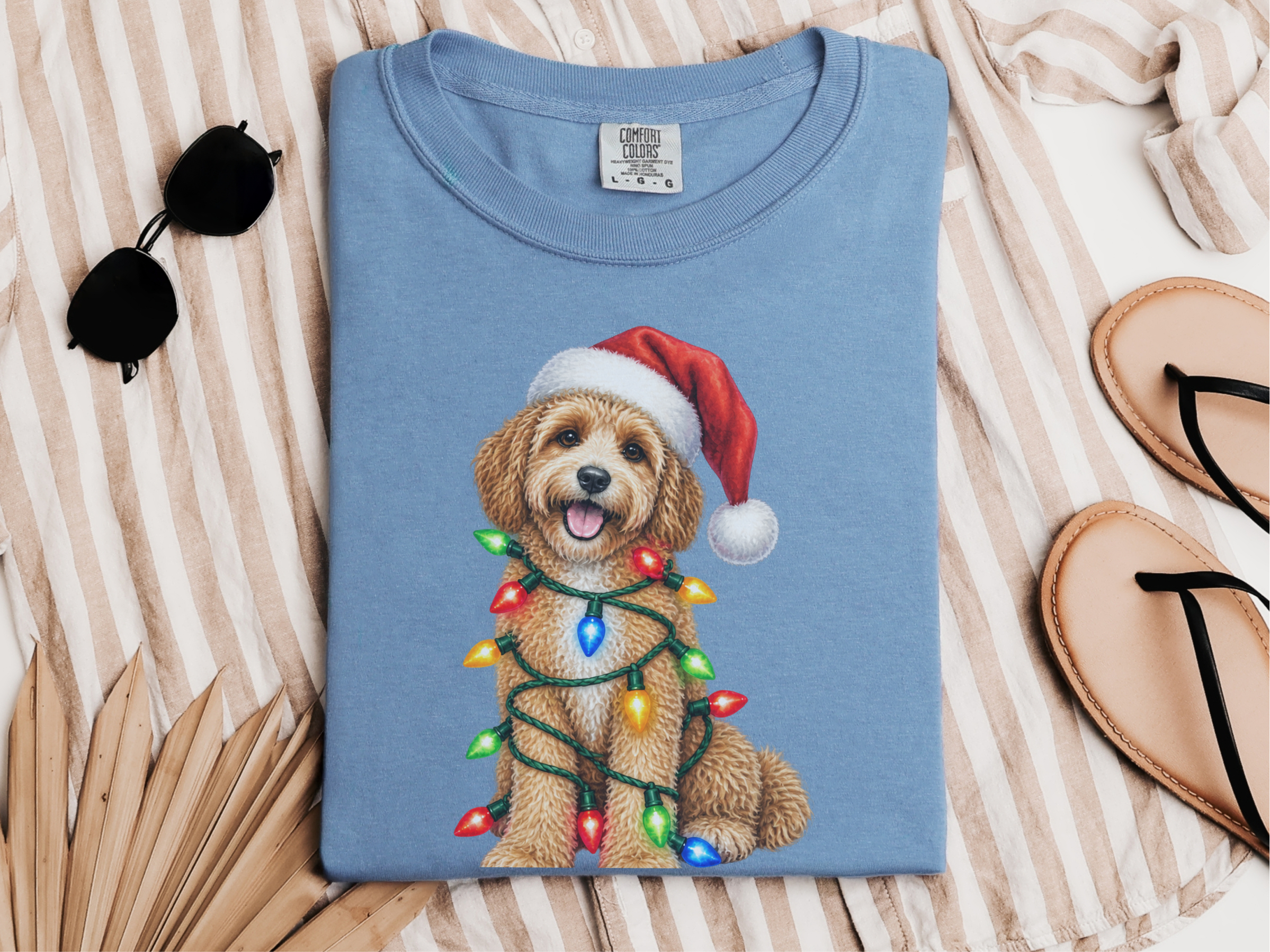 Christmas Cavapoo Holiday Lights doodle dog shirt - photo 6