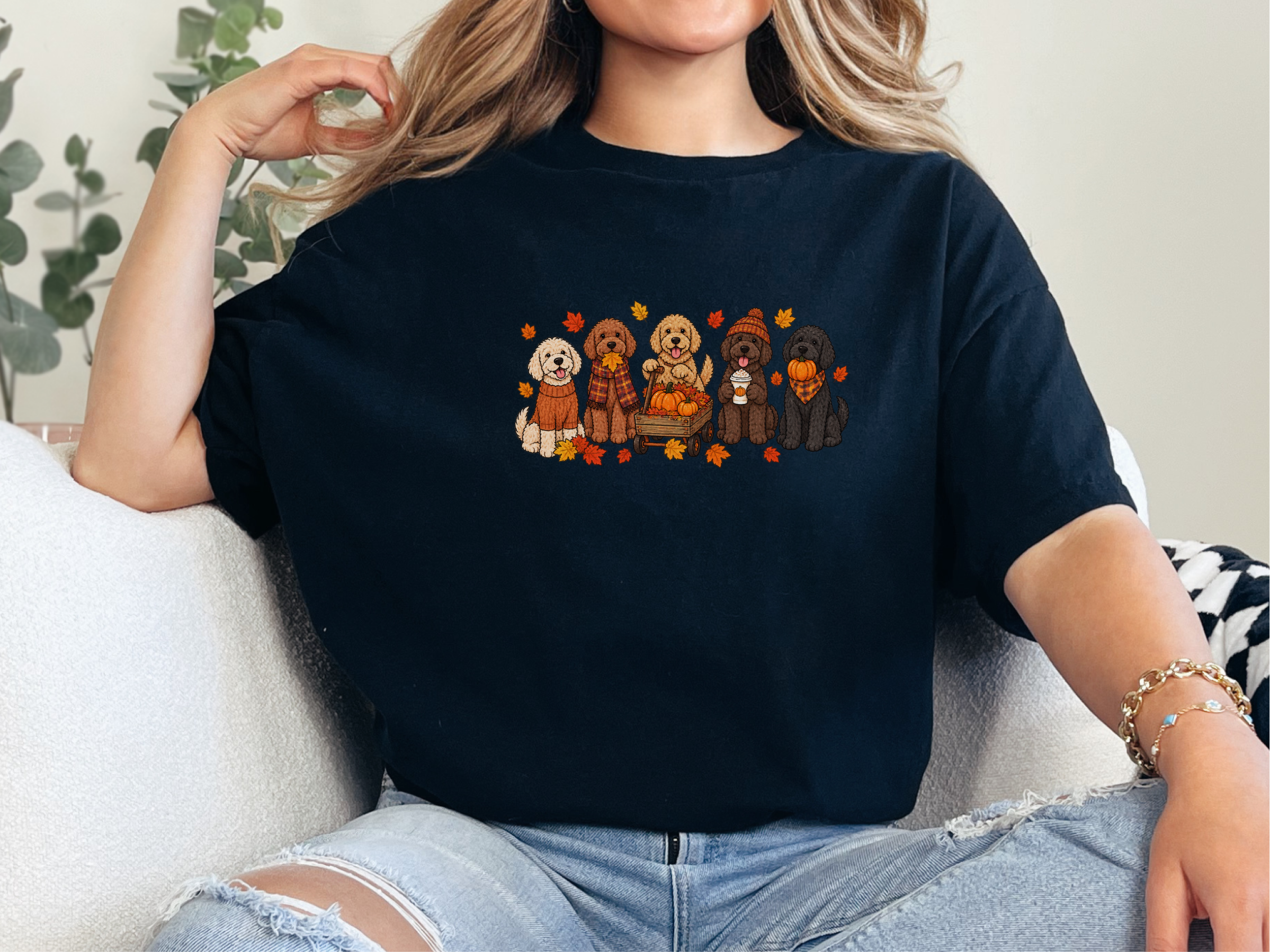 Labradoodle Fall Activities Lineup doodle dog shirt - photo 4