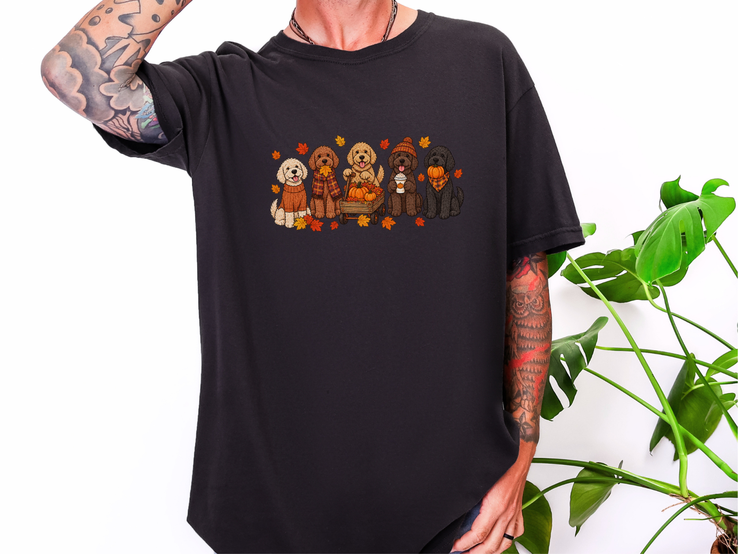 Labradoodle Fall Activities Lineup doodle dog shirt - photo 5