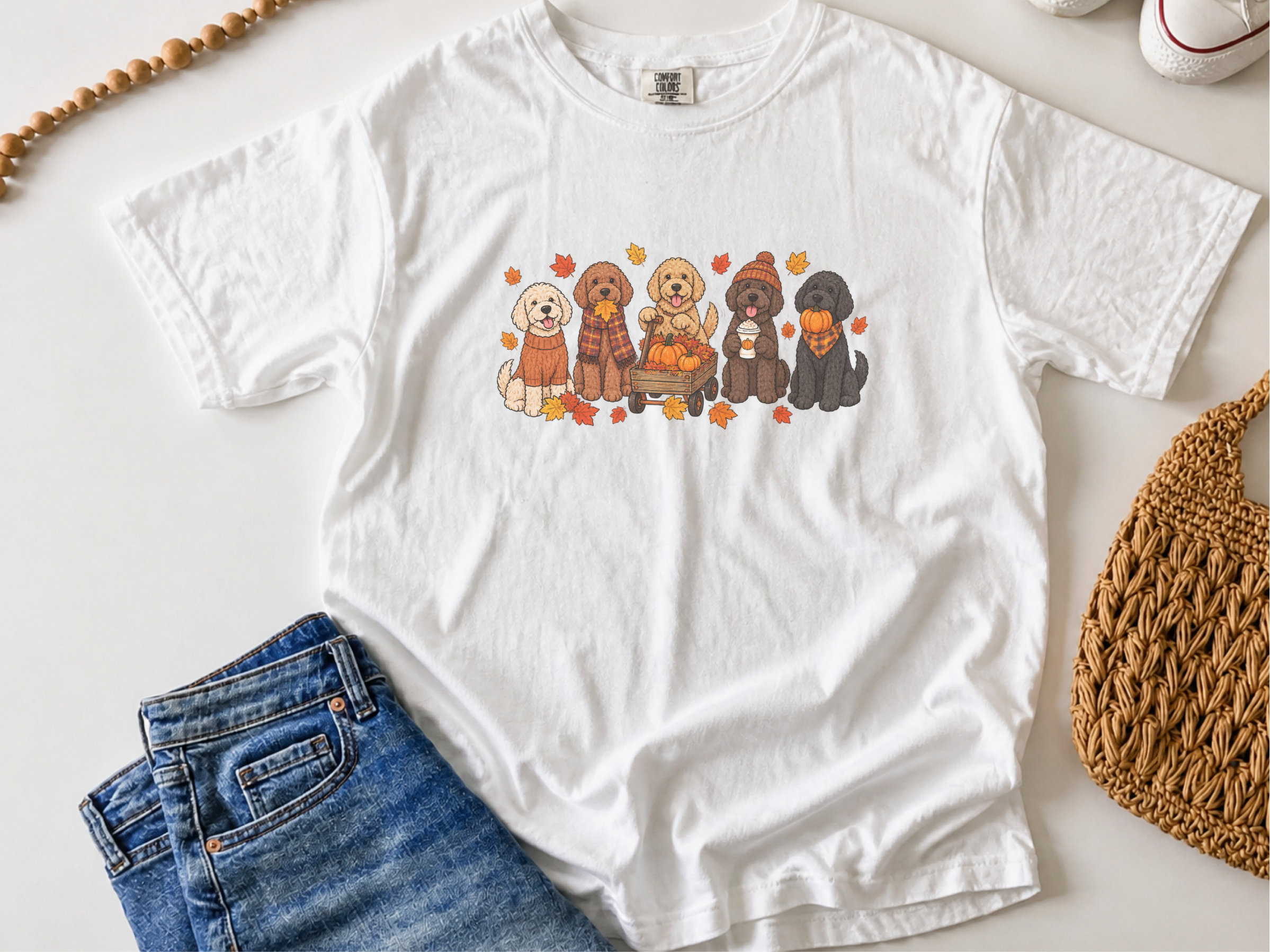 Labradoodle Fall Activities Lineup doodle dog shirt - photo 1