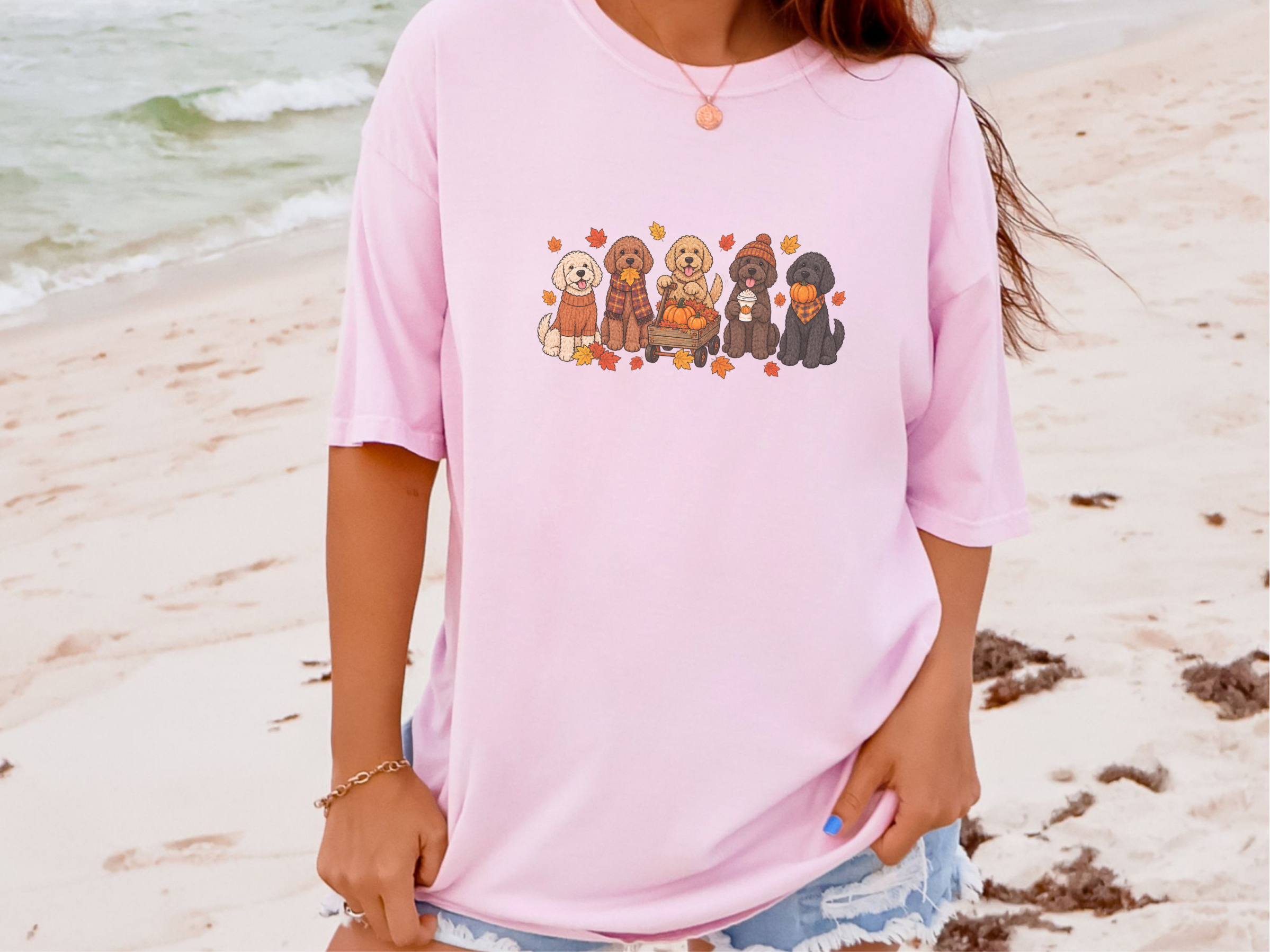 Labradoodle Fall Activities Lineup doodle dog shirt - photo 6