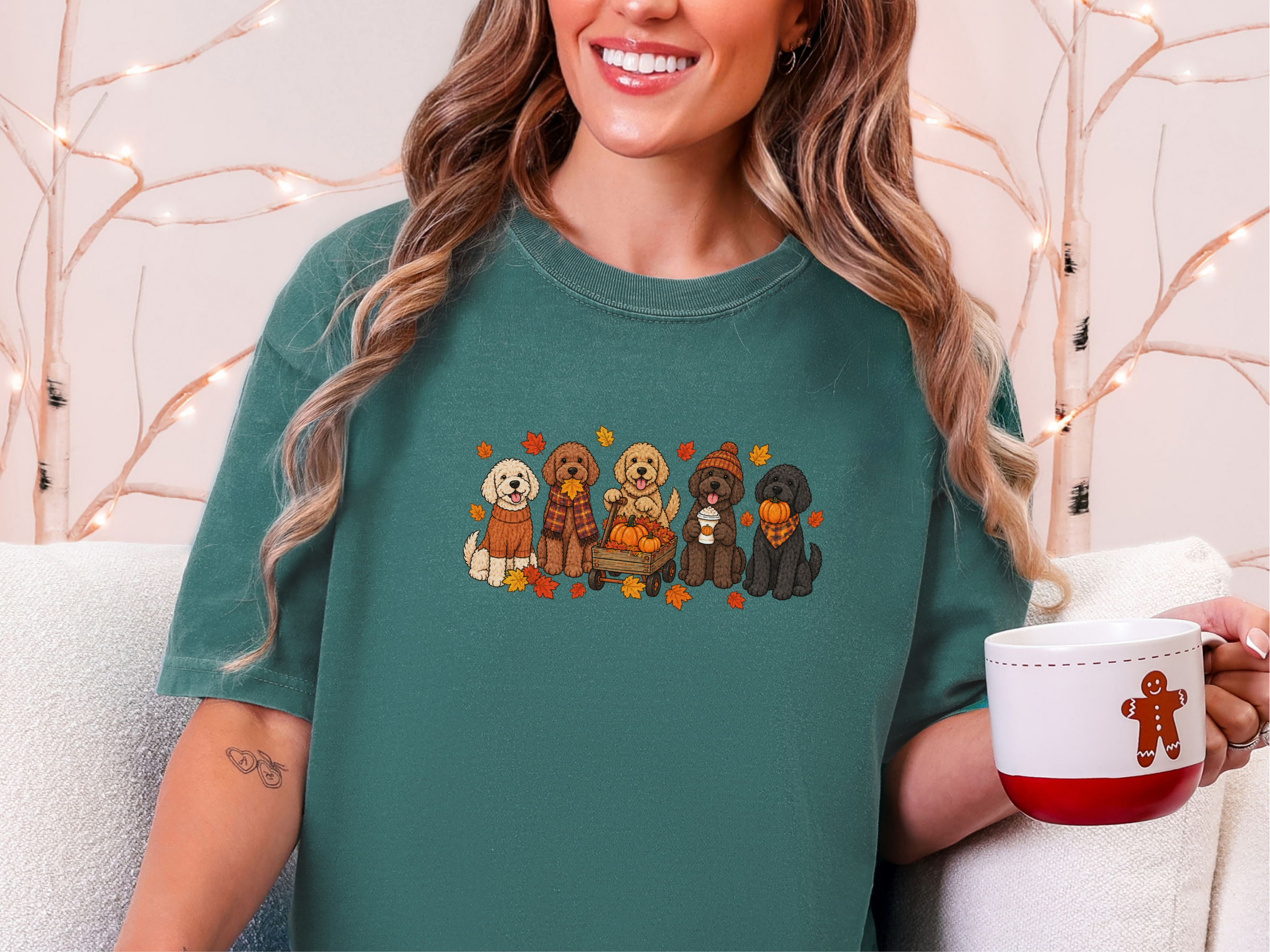 Labradoodle Fall Activities Lineup doodle dog shirt - photo 8