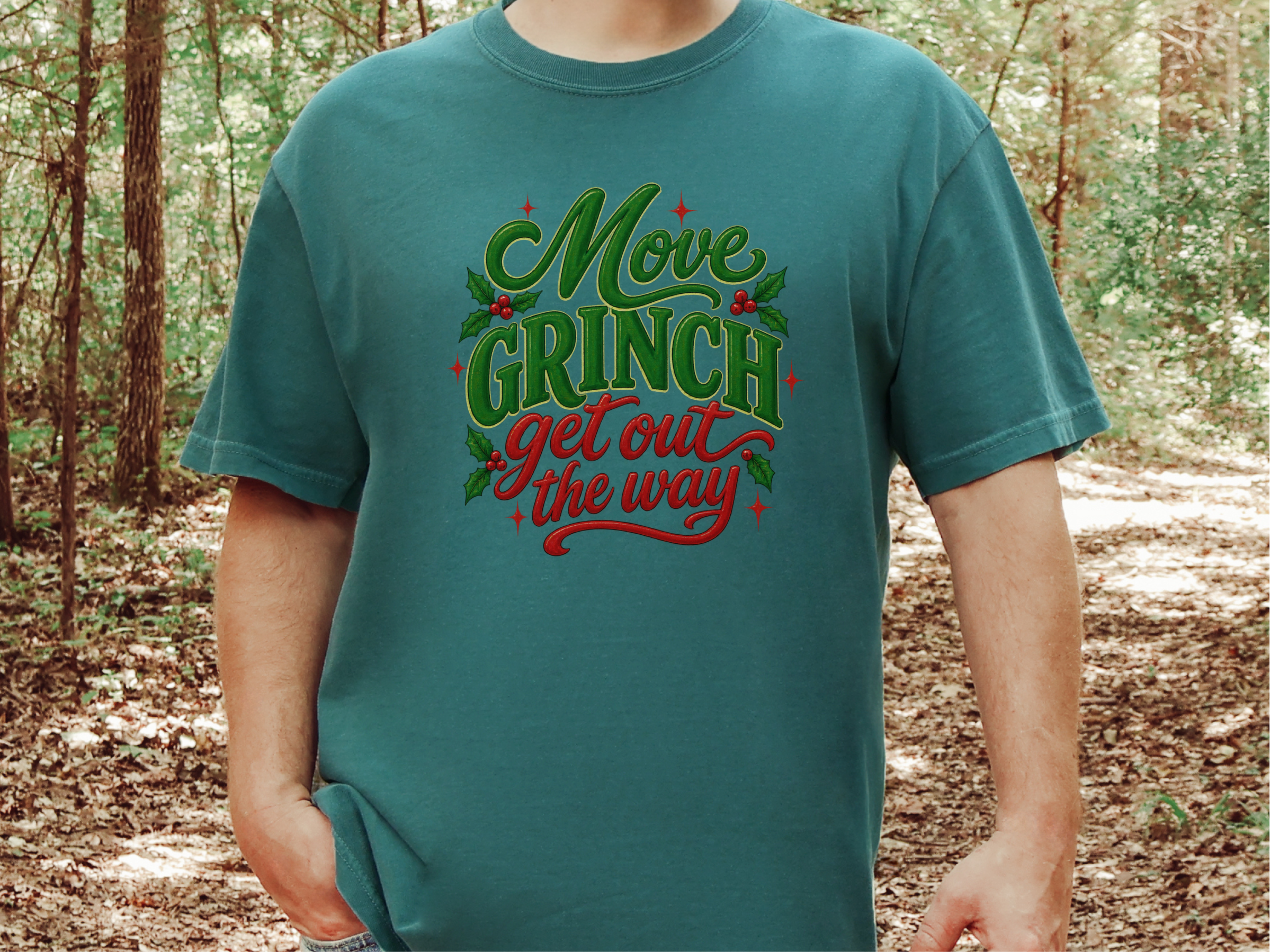 Move Grinch Holly Typography funny shirt - photo 7