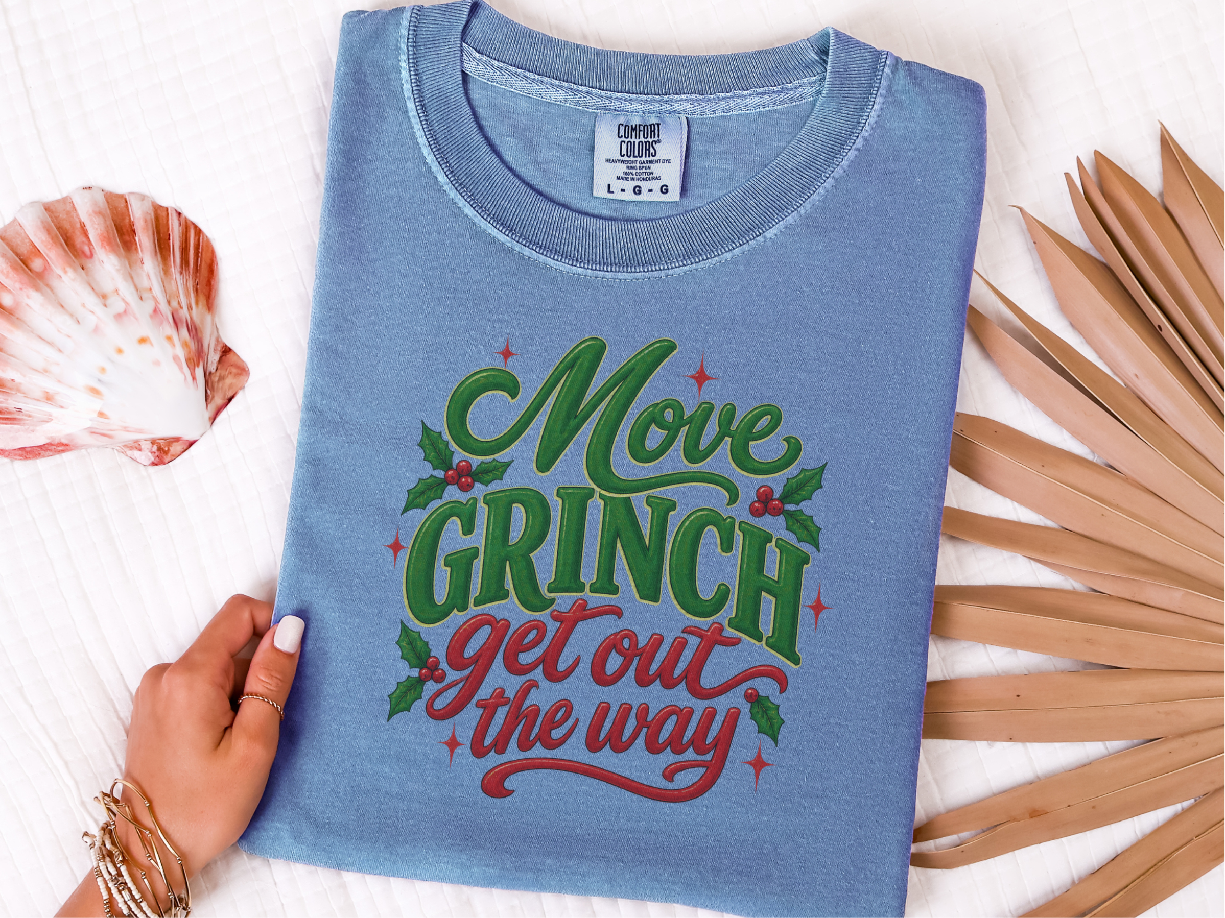 Move Grinch Holly Typography funny shirt - photo 6