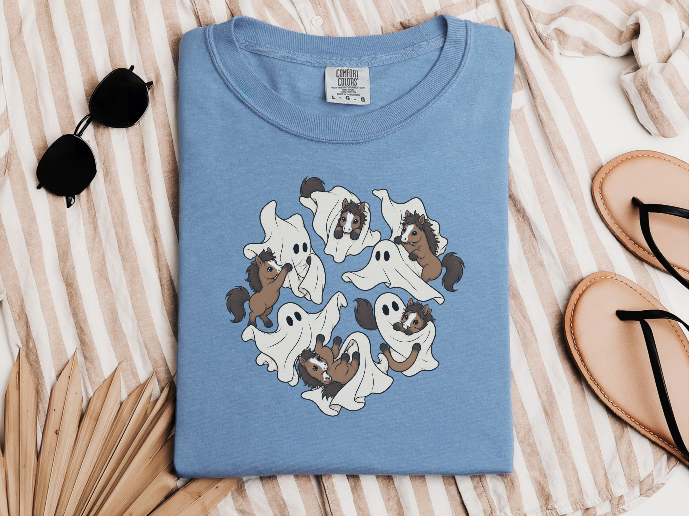 Cute Ghost Playing With Horse funny shirt - photo 5