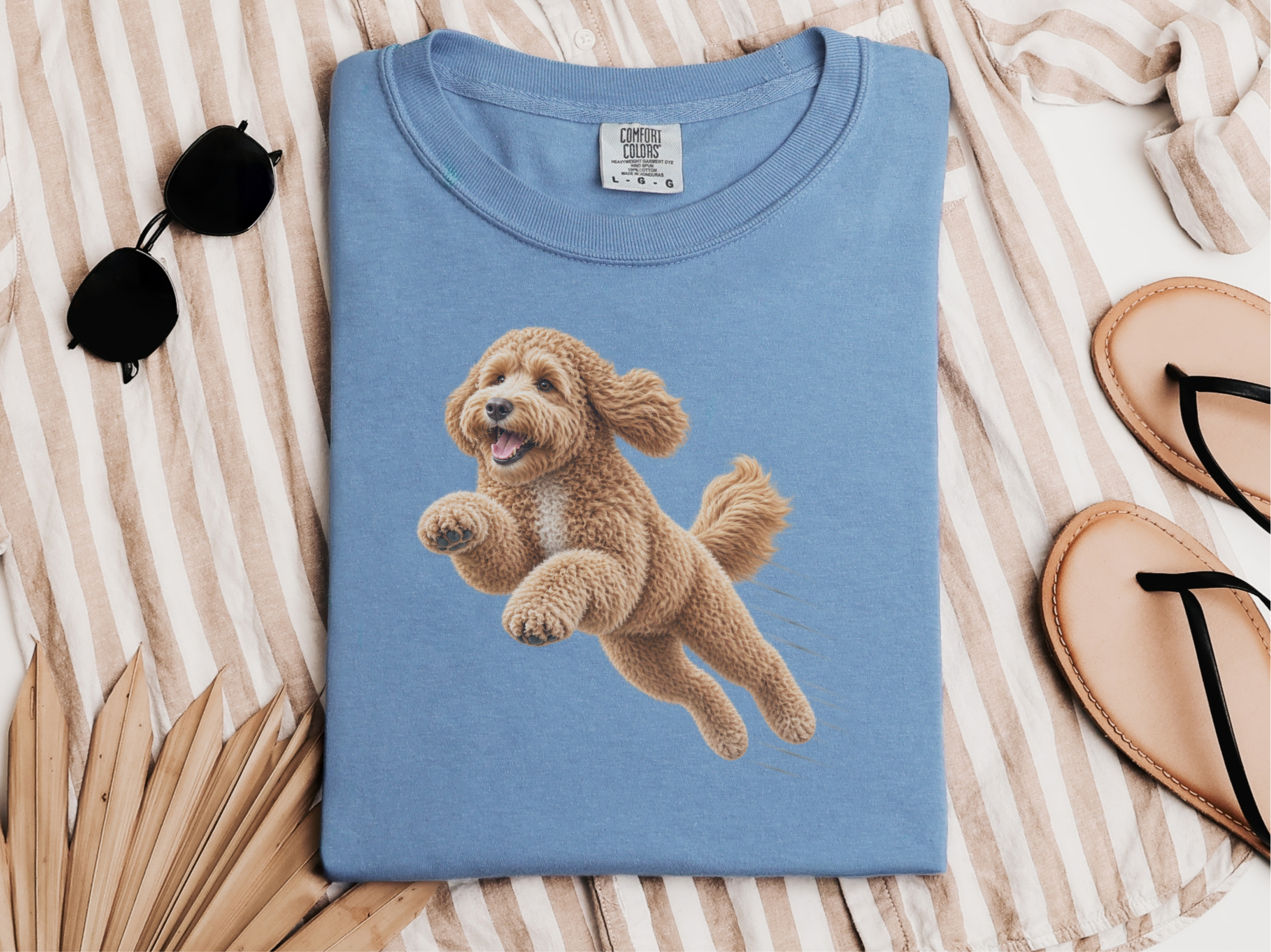 Running Goldendoodle Speed Lines2 doodle dog shirt - photo 7