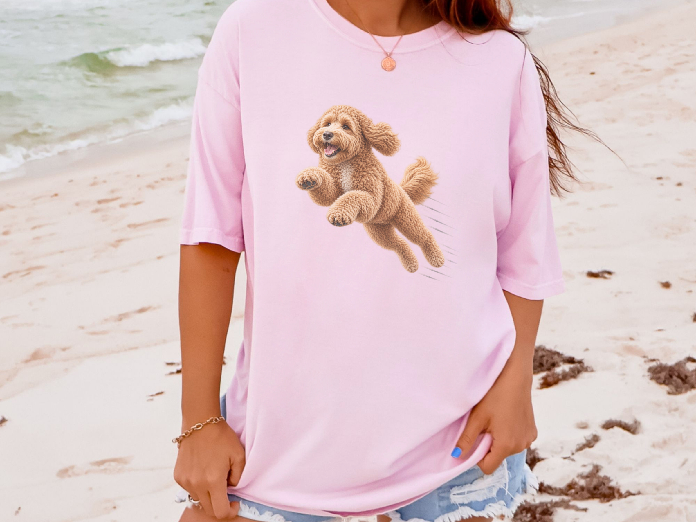 Running Goldendoodle Speed Lines2 doodle dog shirt - photo 6