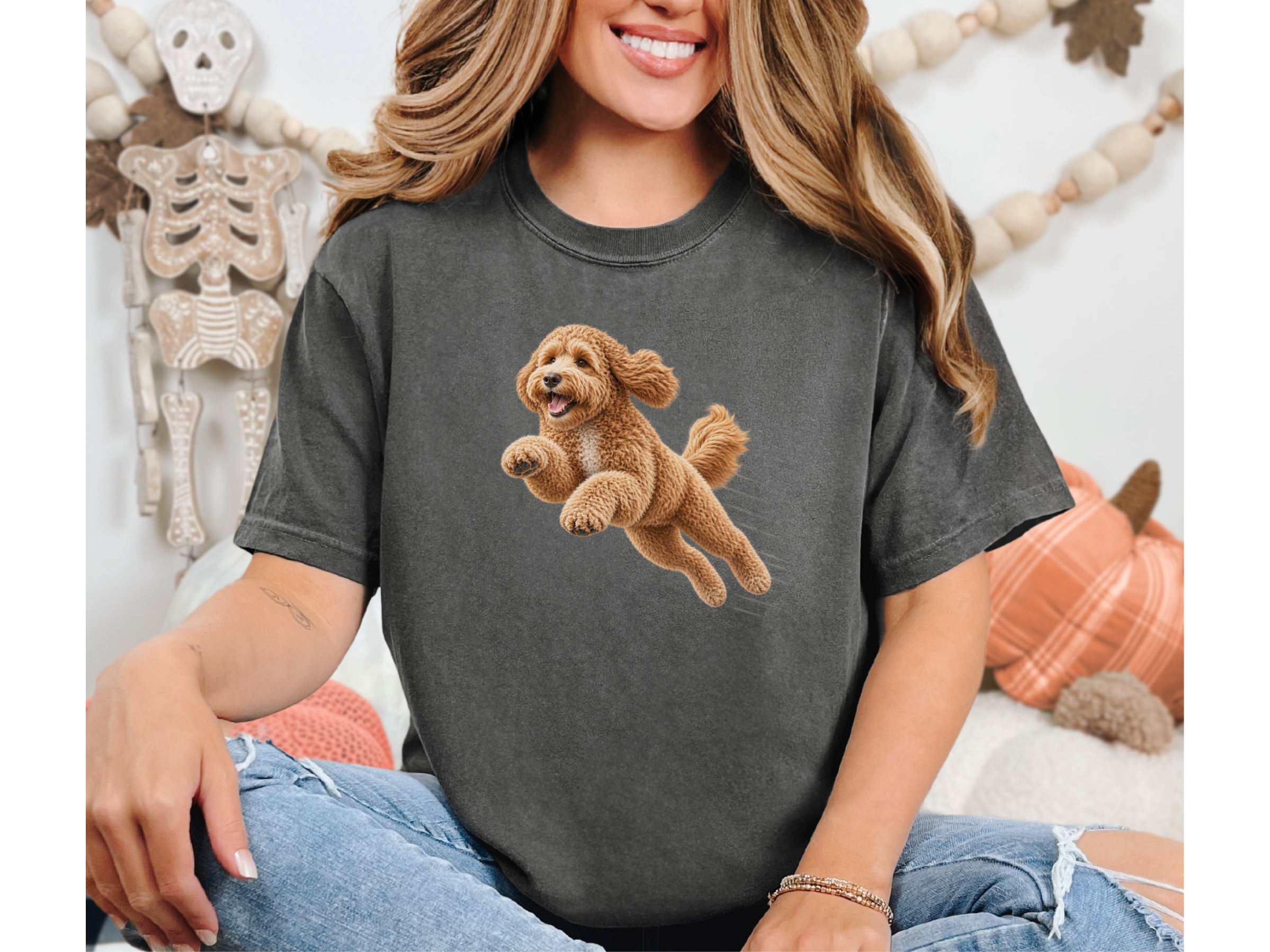Running Goldendoodle Speed Lines2 doodle dog shirt - photo 3