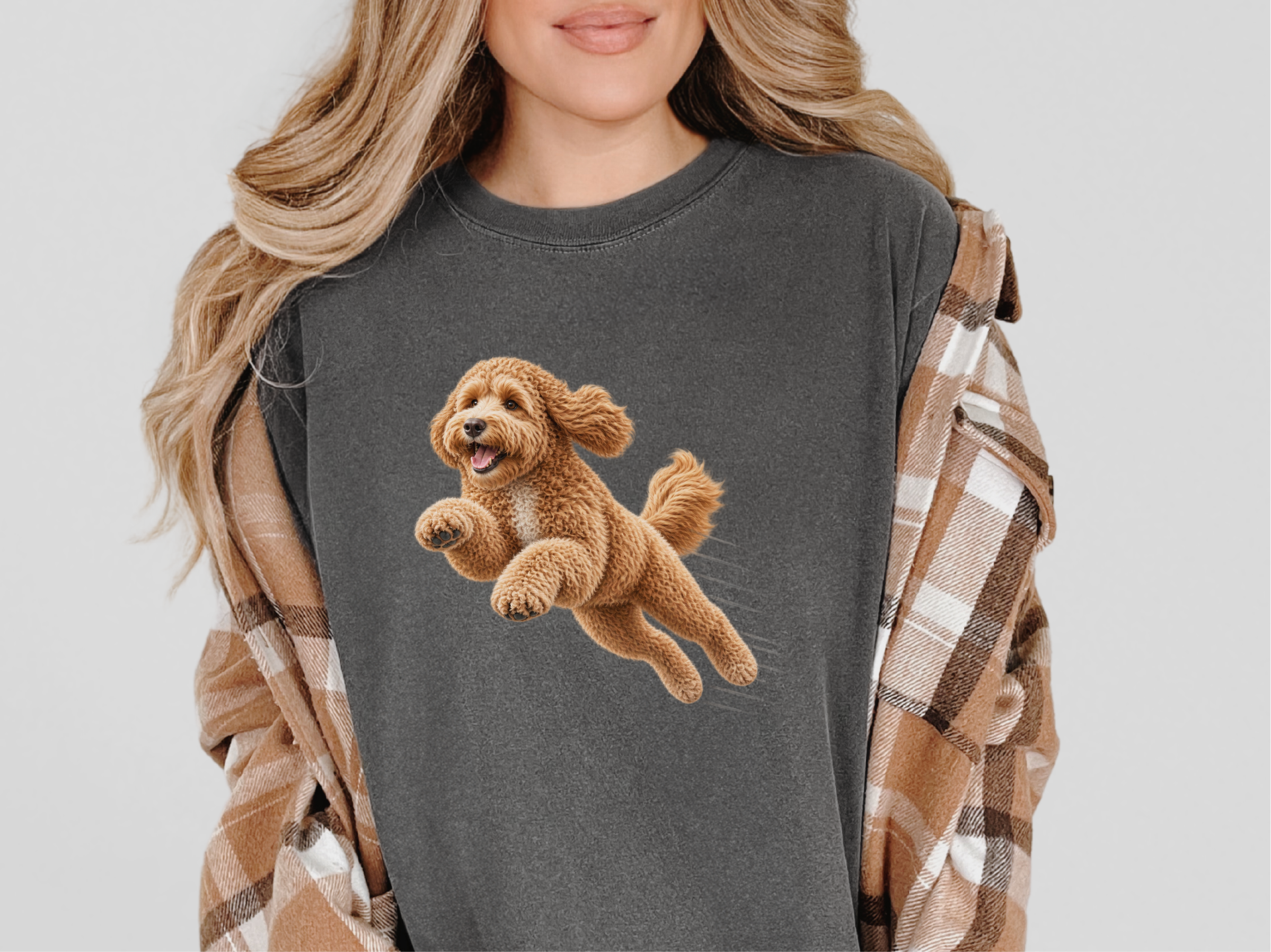 Running Goldendoodle Speed Lines2 doodle dog shirt - photo 4