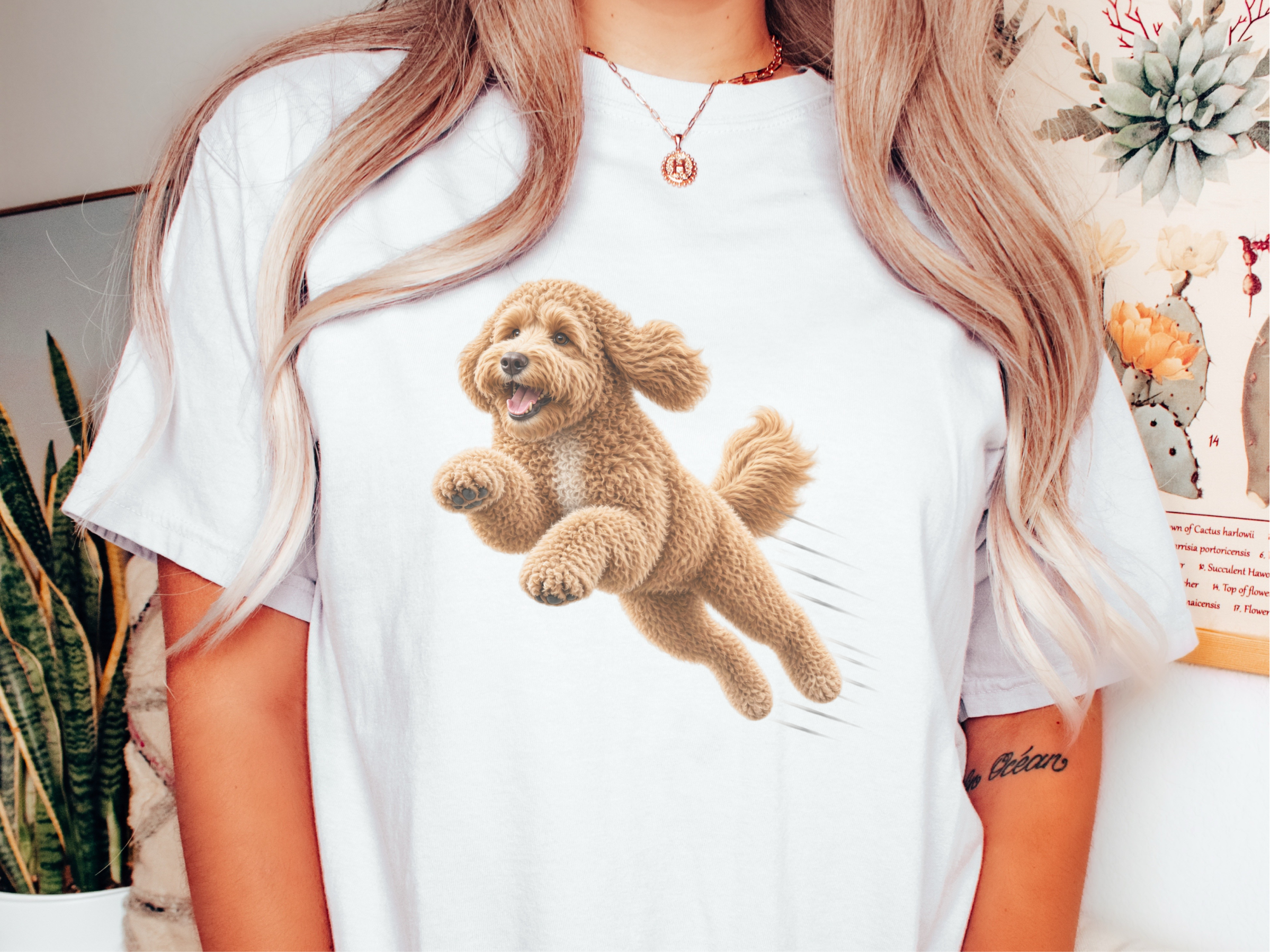 Running Goldendoodle Speed Lines2 doodle dog shirt - photo 1
