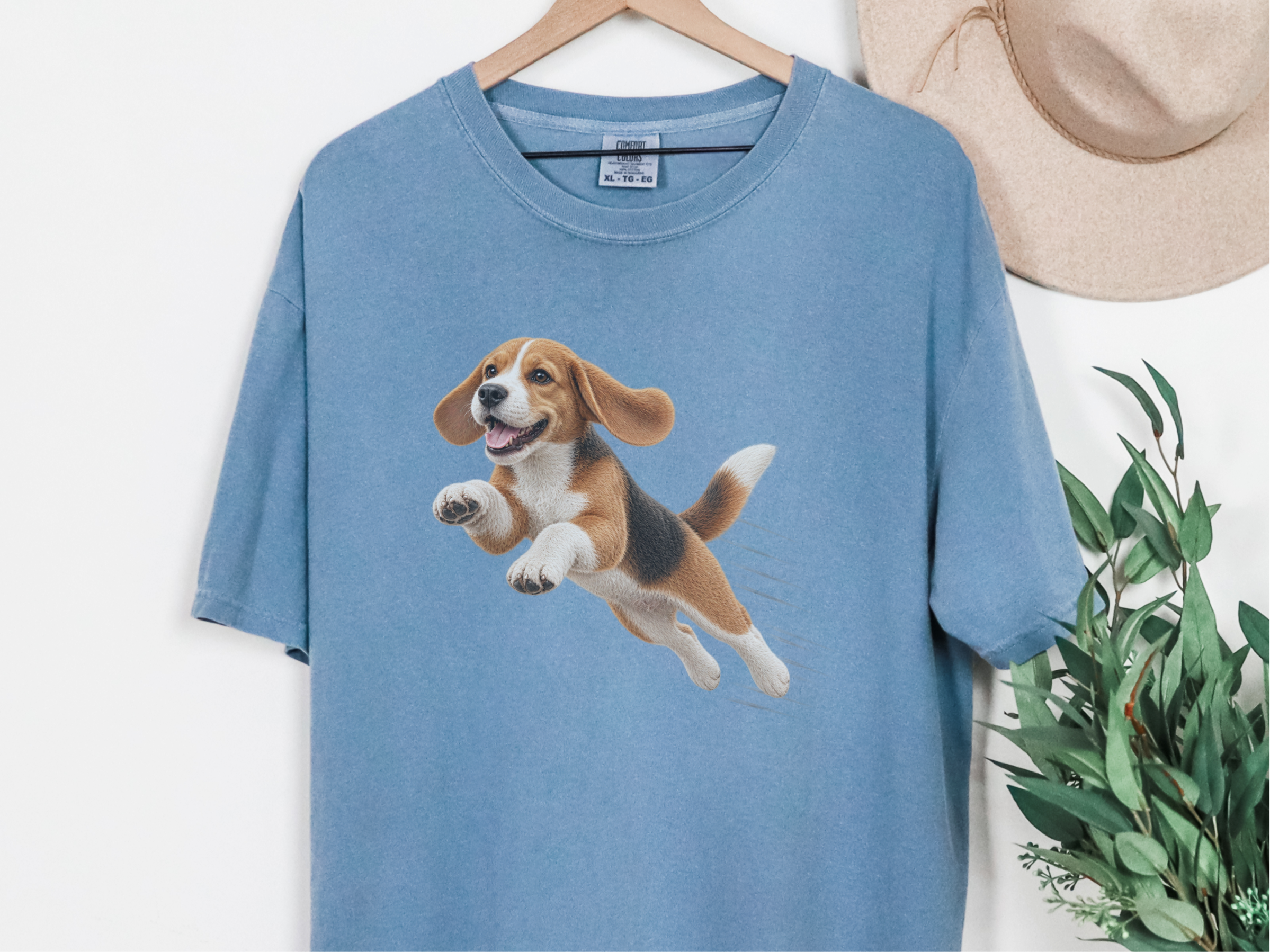 Running Beagle Speed Lines doodle dog shirt - photo 8