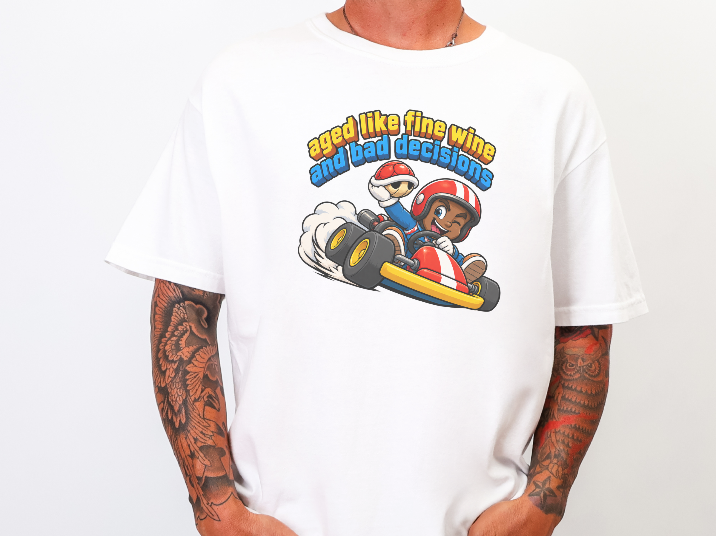 Kart Racer Fine Wine Comfort Colors Garment Dyed Gamer T-Shirt