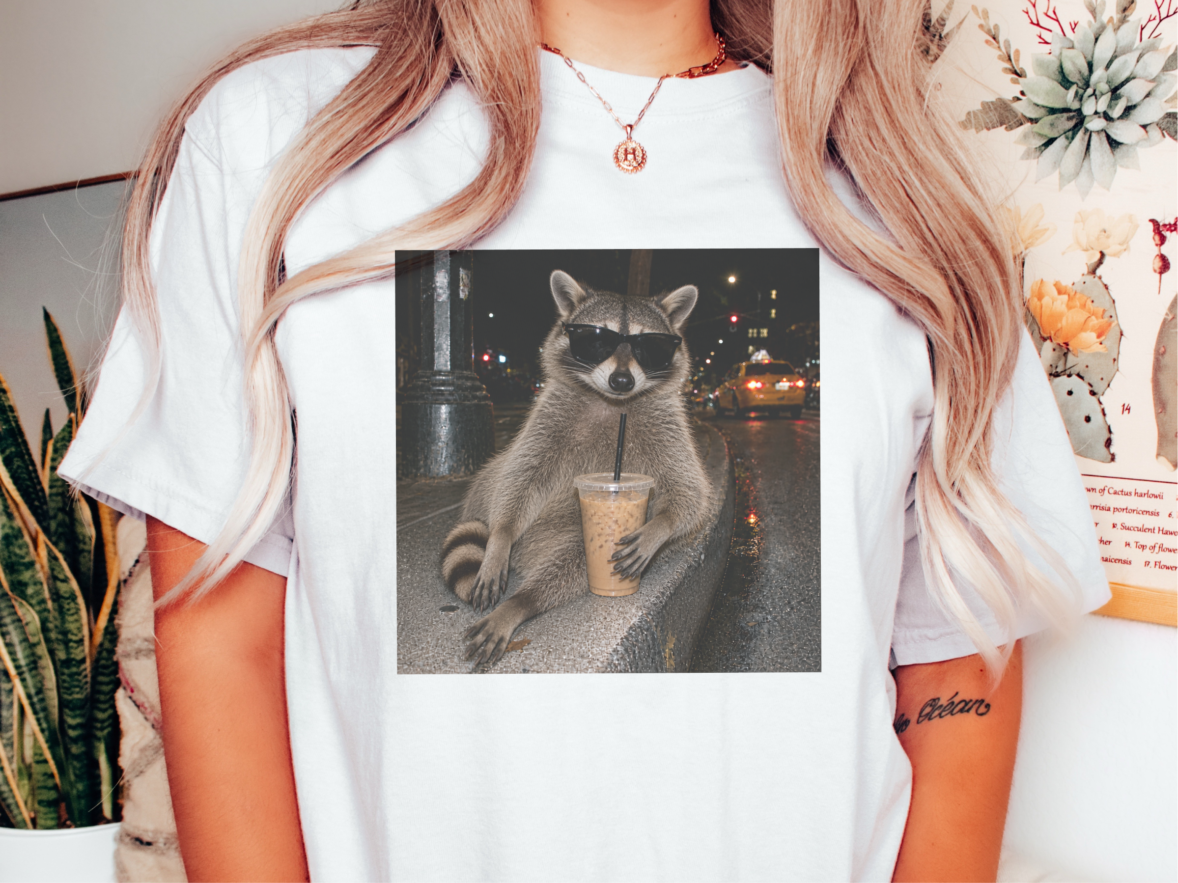Cool Raccoon Iced Coffee funny shirt - photo 1