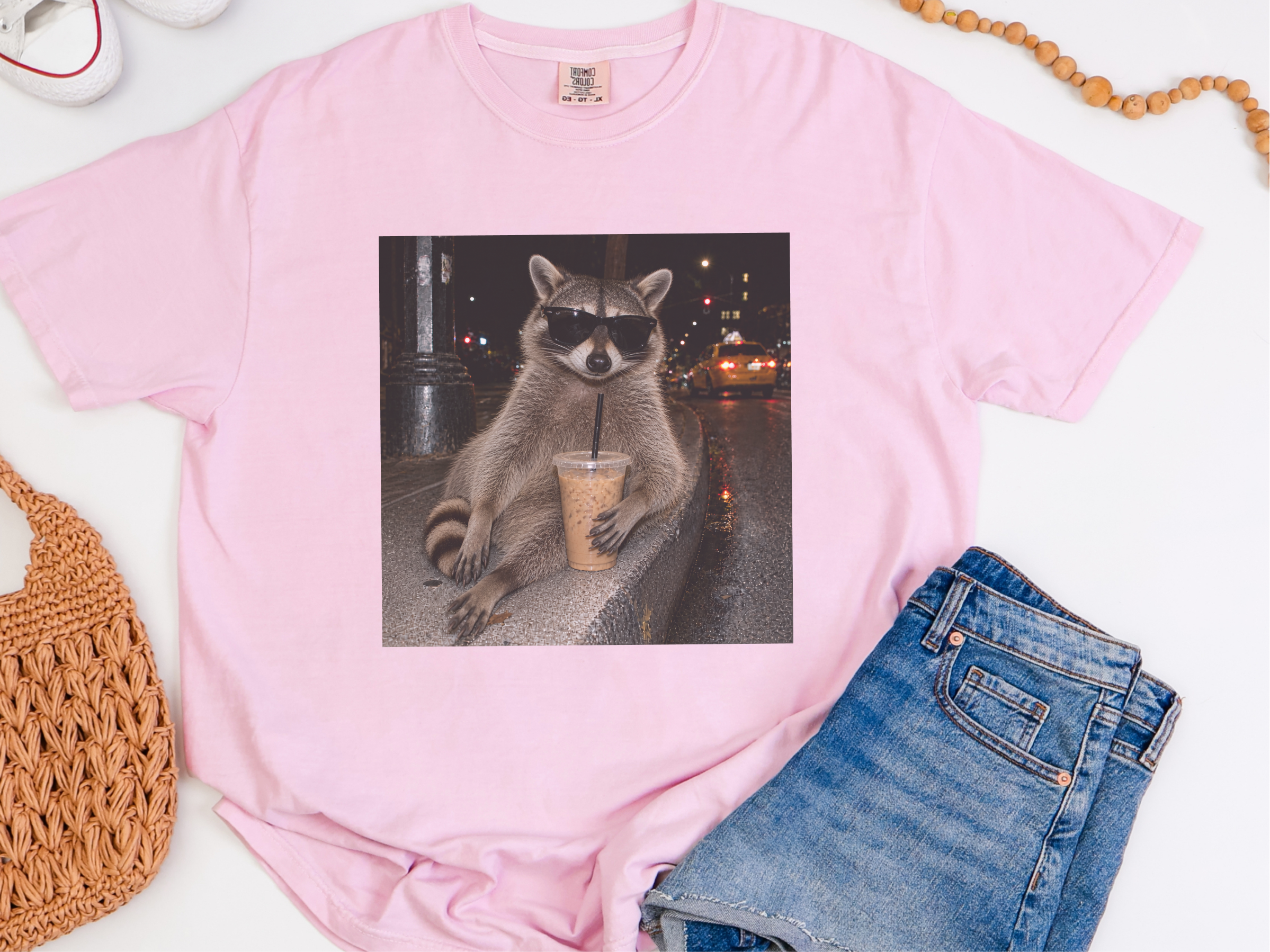 Cool Raccoon Iced Coffee funny shirt - photo 5