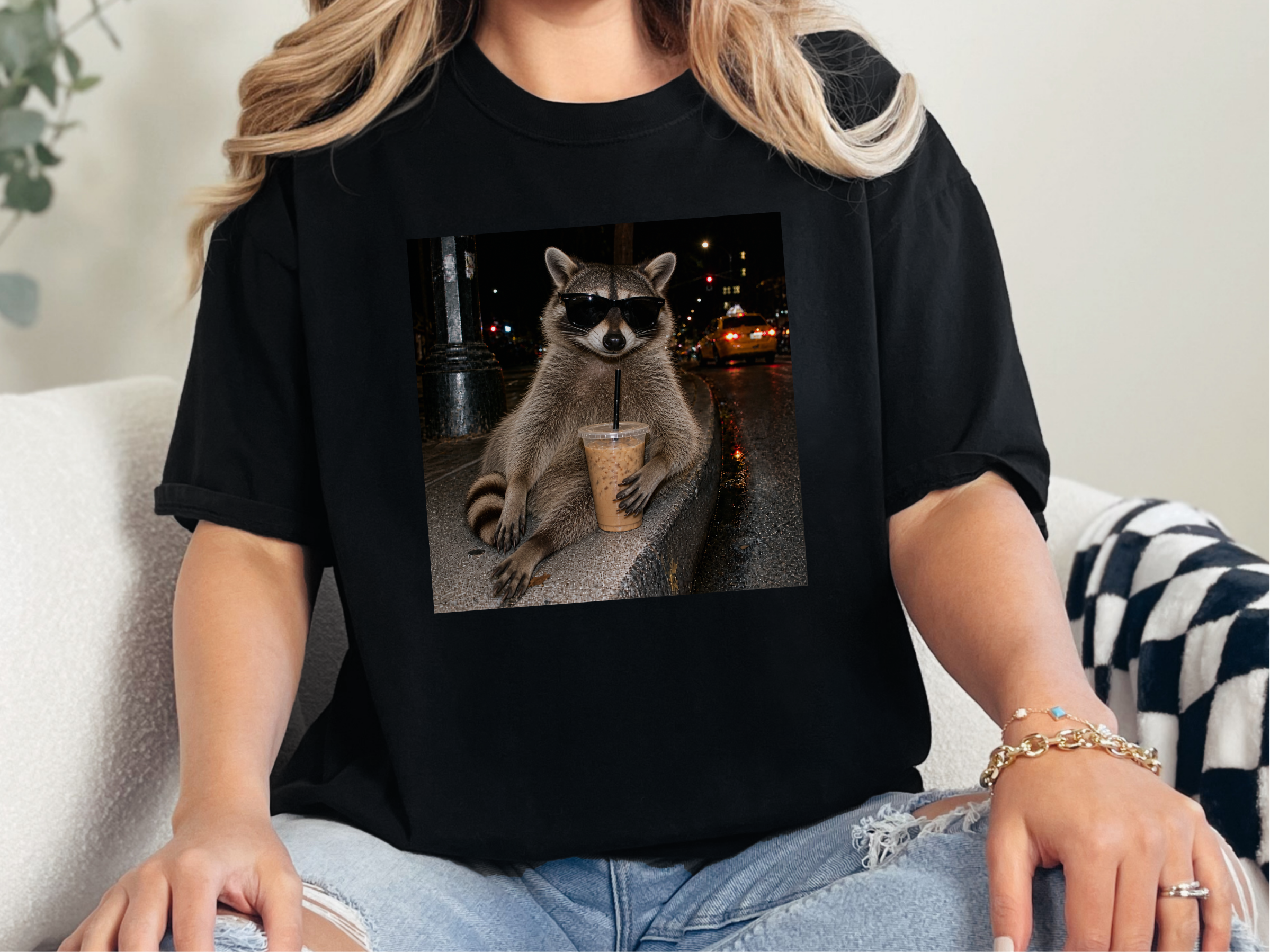 Cool Raccoon Iced Coffee funny shirt - photo 2