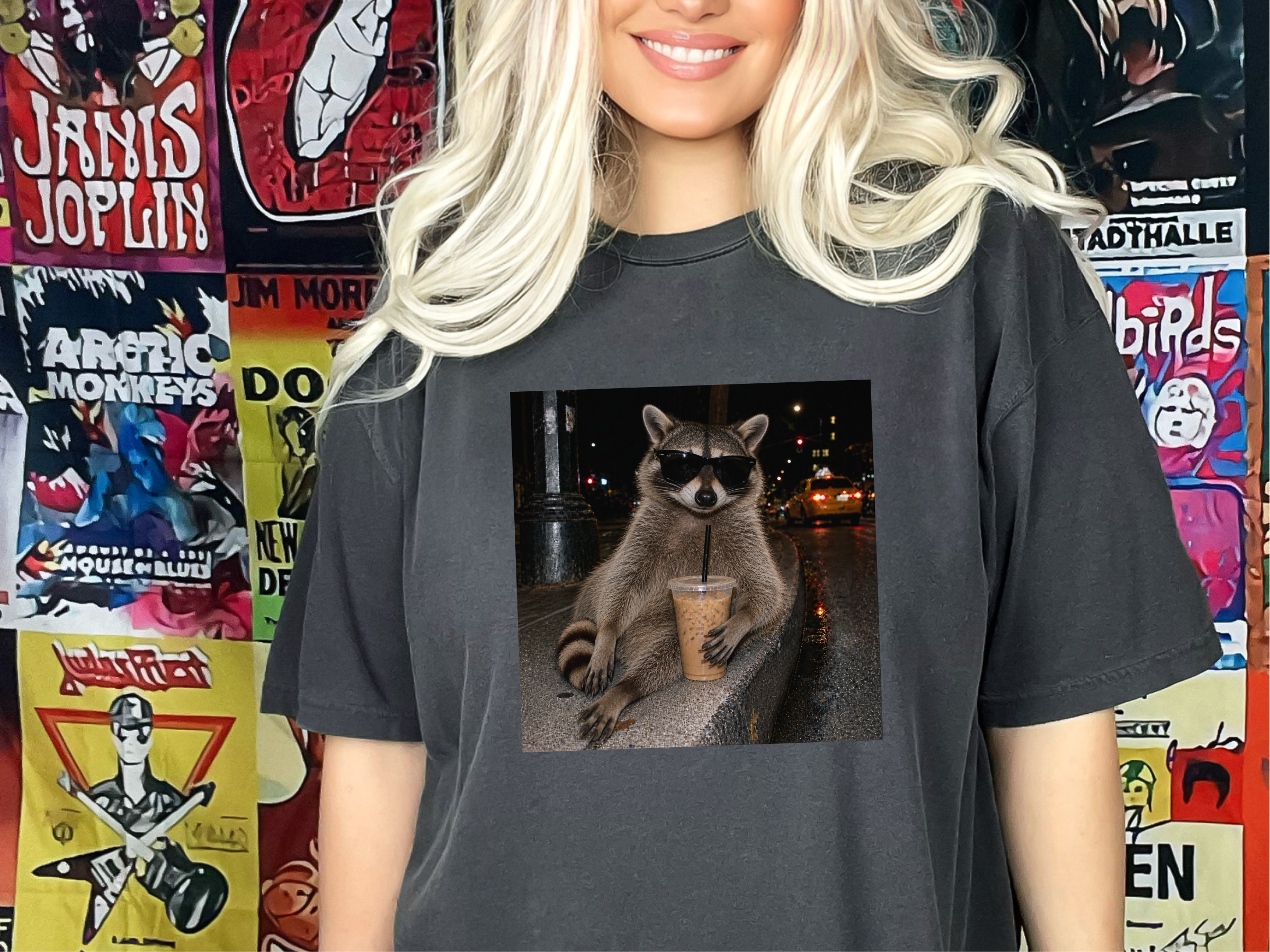 Cool Raccoon Iced Coffee funny shirt - photo 4