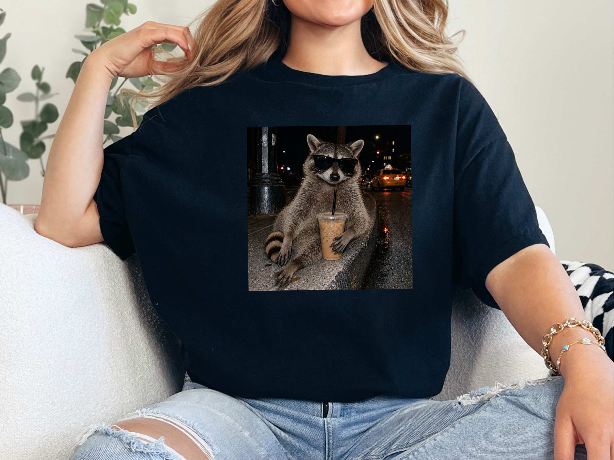Cool Raccoon Iced Coffee funny shirt - photo 3