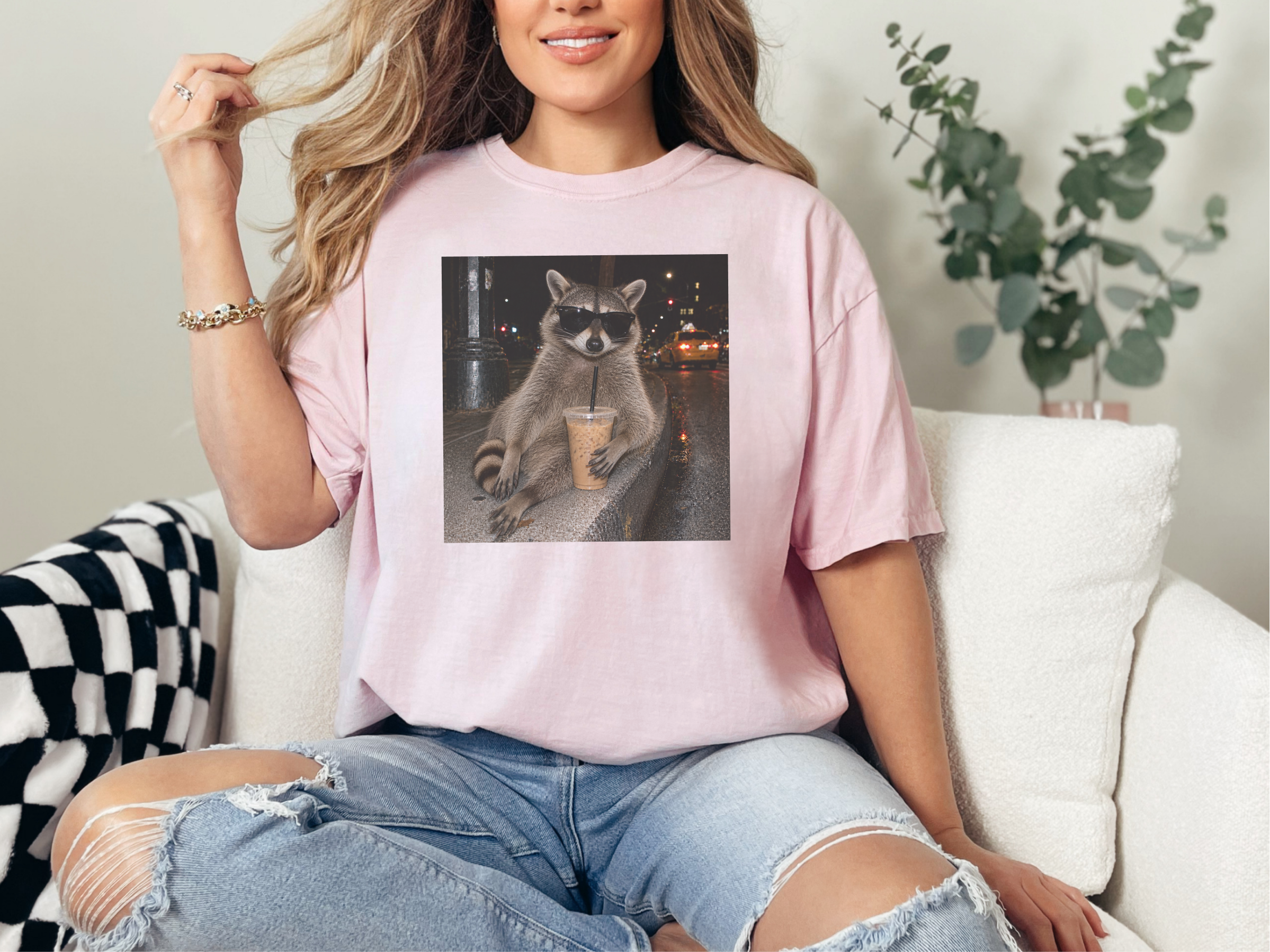 Cool Raccoon Iced Coffee funny shirt - photo 6