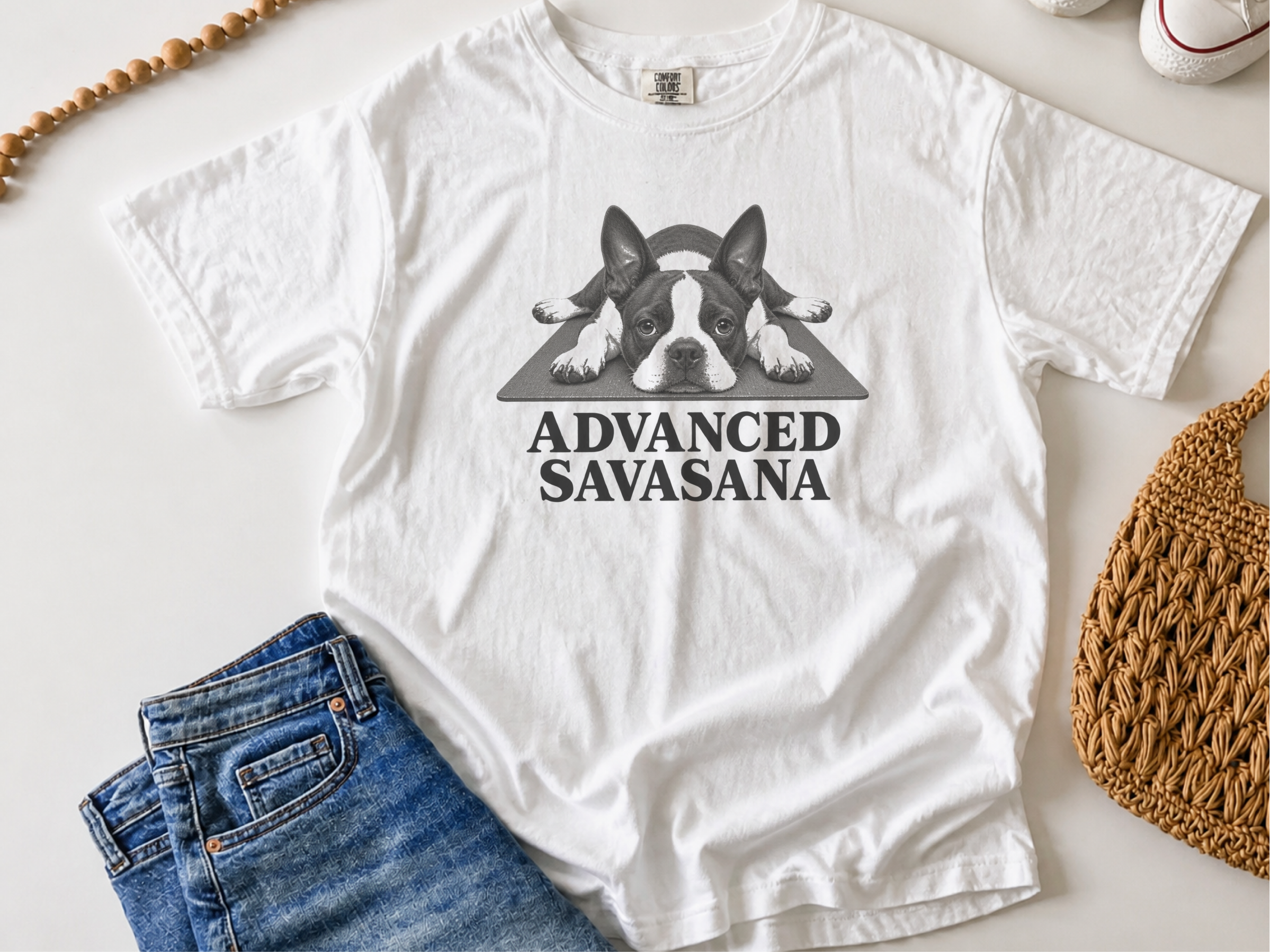 Boston Terrier Advanced Savasana