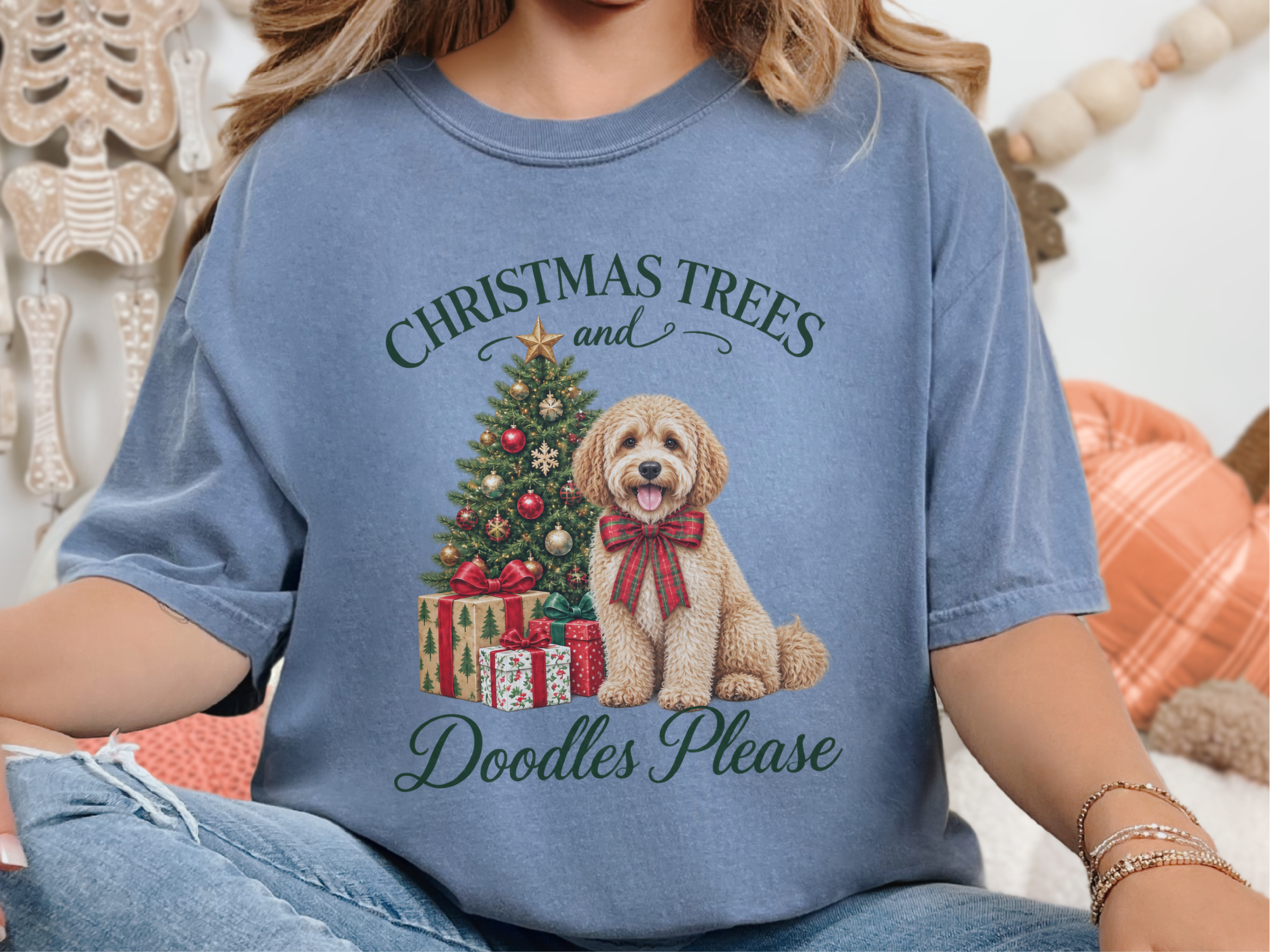 Maltipoo Christmas Tree Holiday doodle dog shirt - photo 5