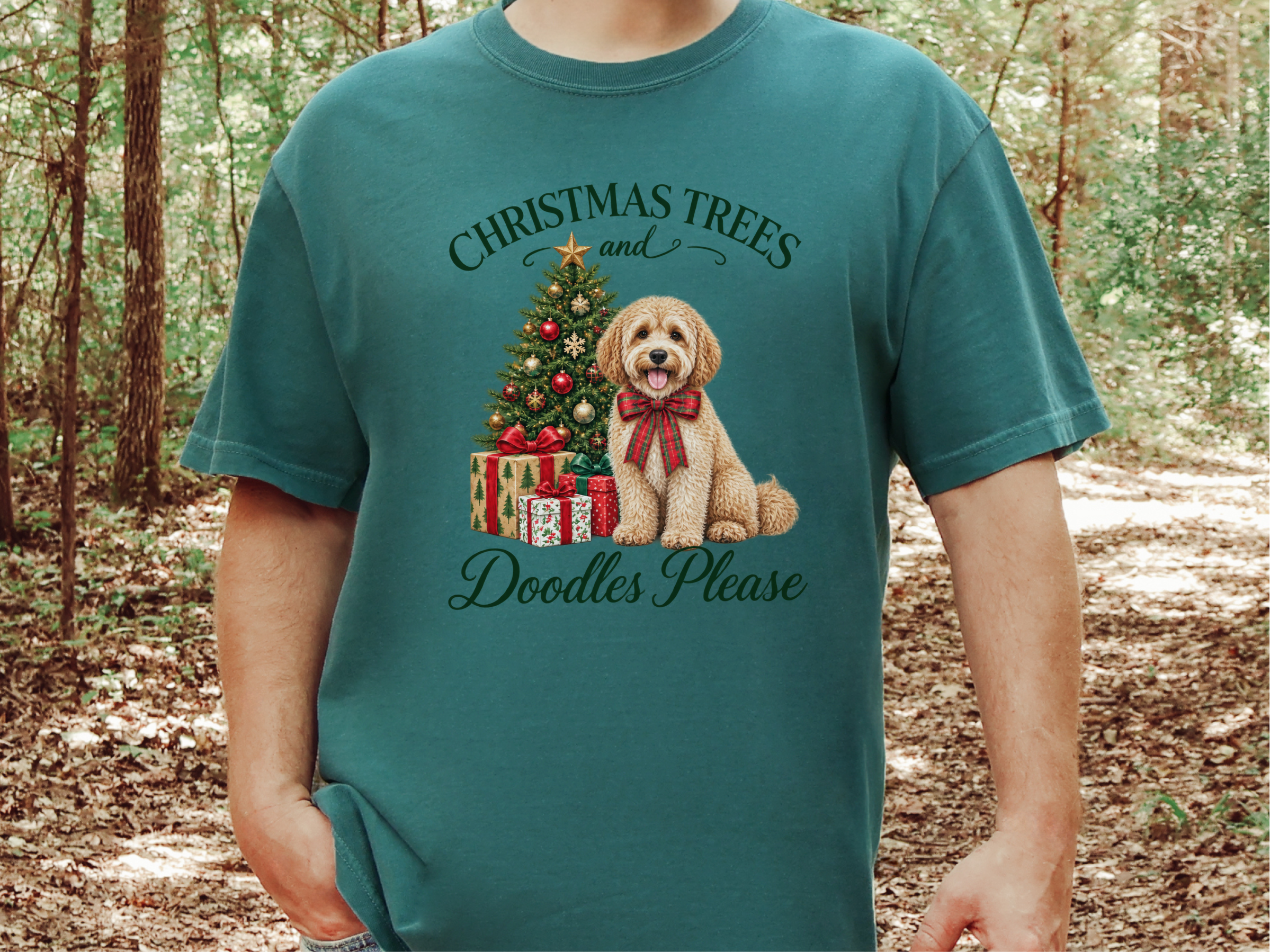 Maltipoo Christmas Tree Holiday doodle dog shirt - photo 7