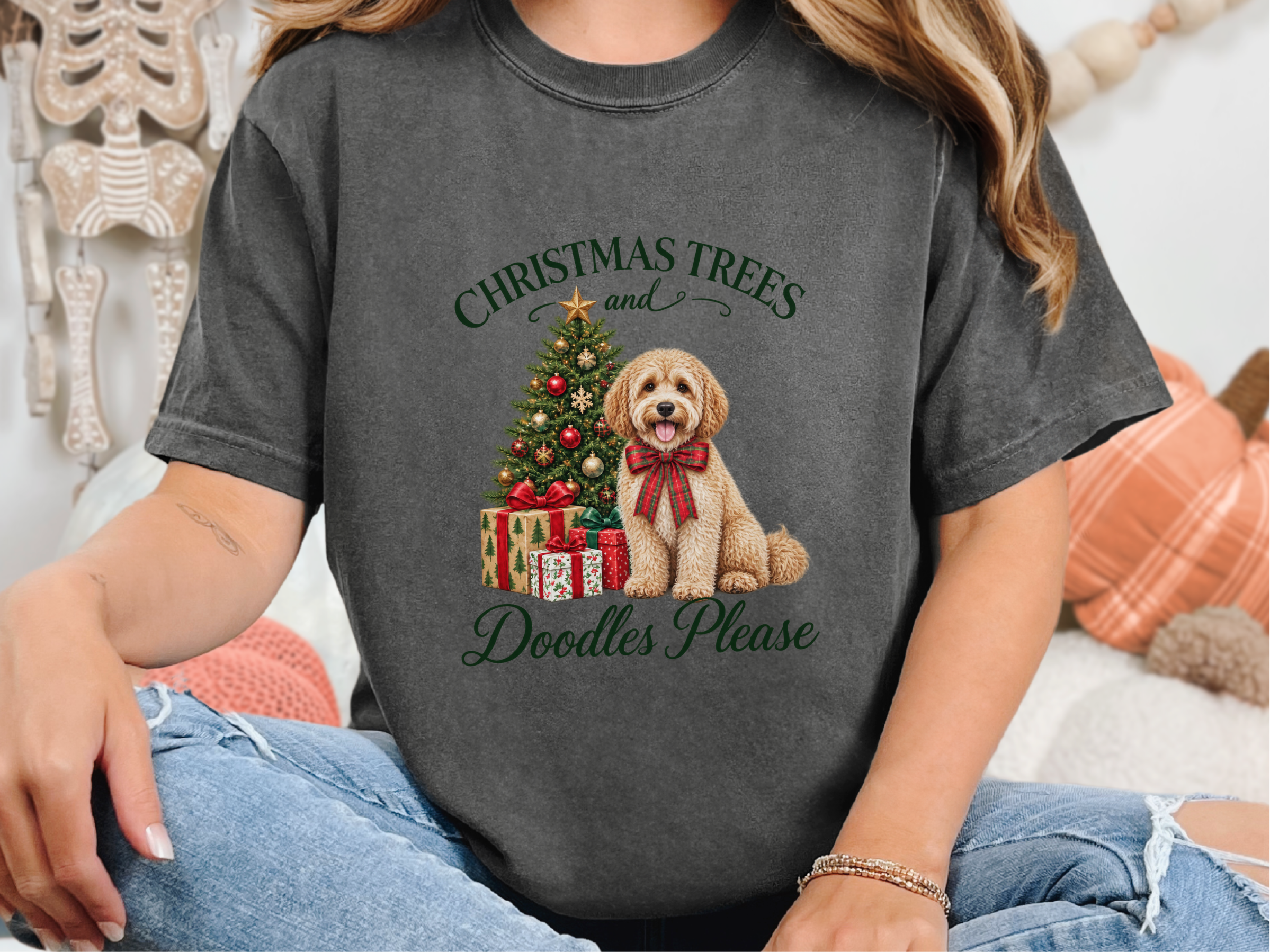 Maltipoo Christmas Tree Holiday doodle dog shirt - photo 2