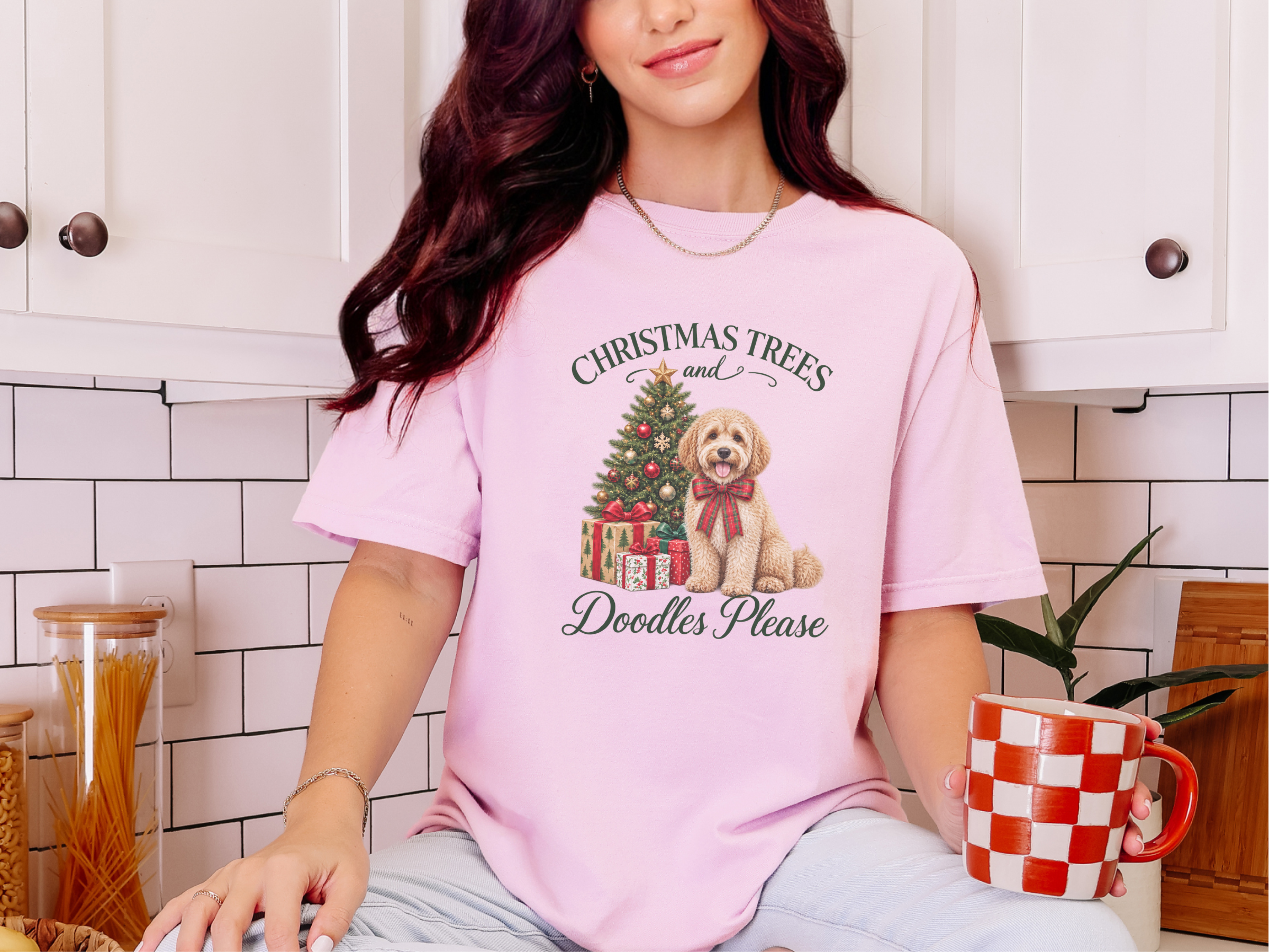 Maltipoo Christmas Tree Holiday doodle dog shirt - photo 3