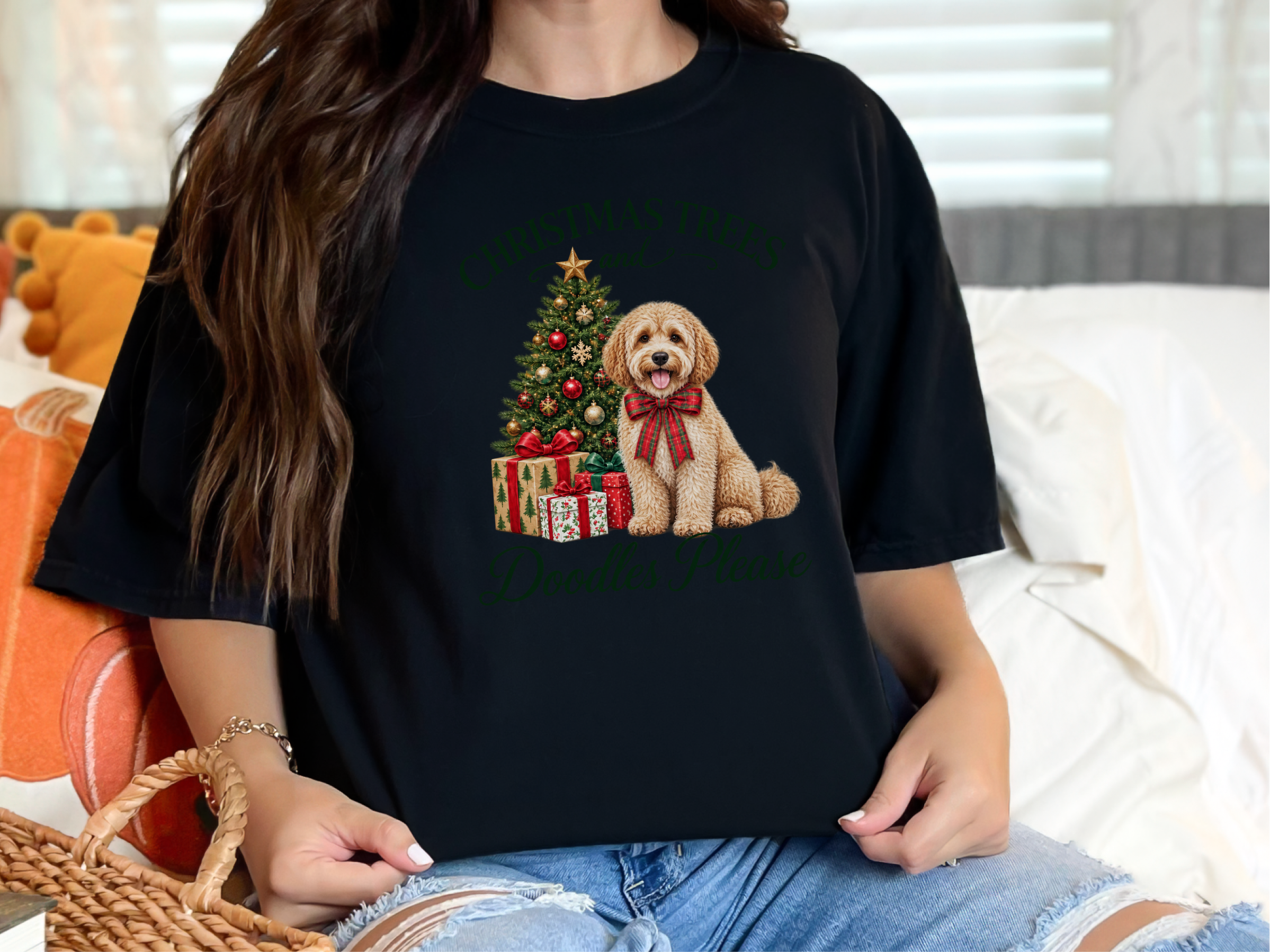 Maltipoo Christmas Tree Holiday doodle dog shirt - photo 1