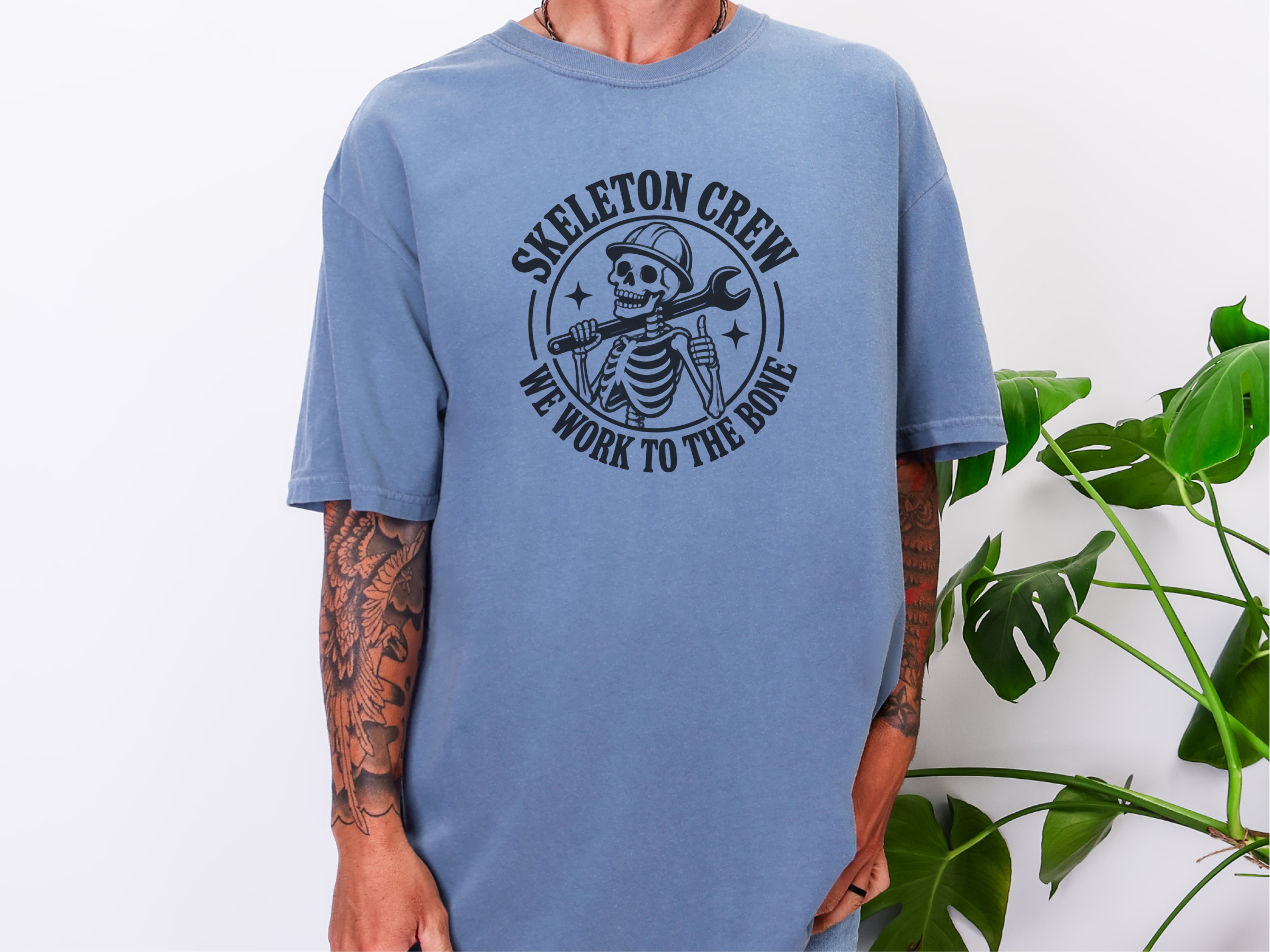 Skeleton Crew Construction Worker funny shirt - photo 8
