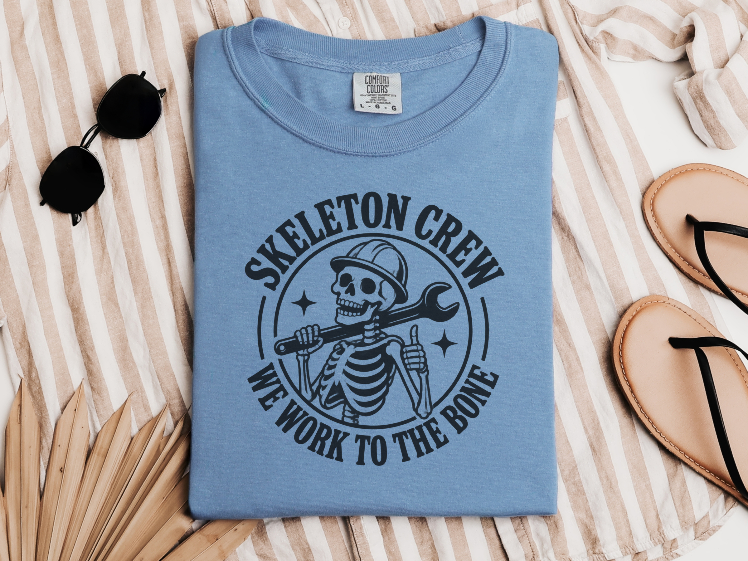 Skeleton Crew Construction Worker funny shirt - photo 6
