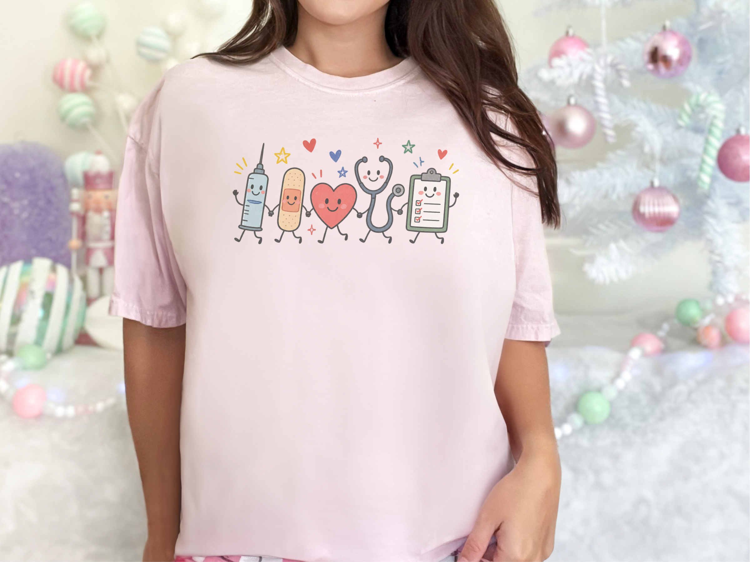 Happy Medical Friends Holding Hands funny shirt - photo 3