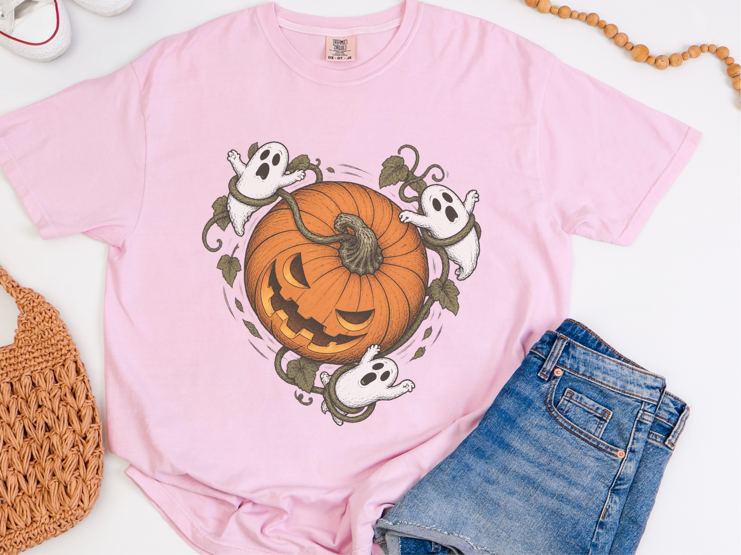 Spooky Ghost Pumpkin Vines funny shirt - photo 6